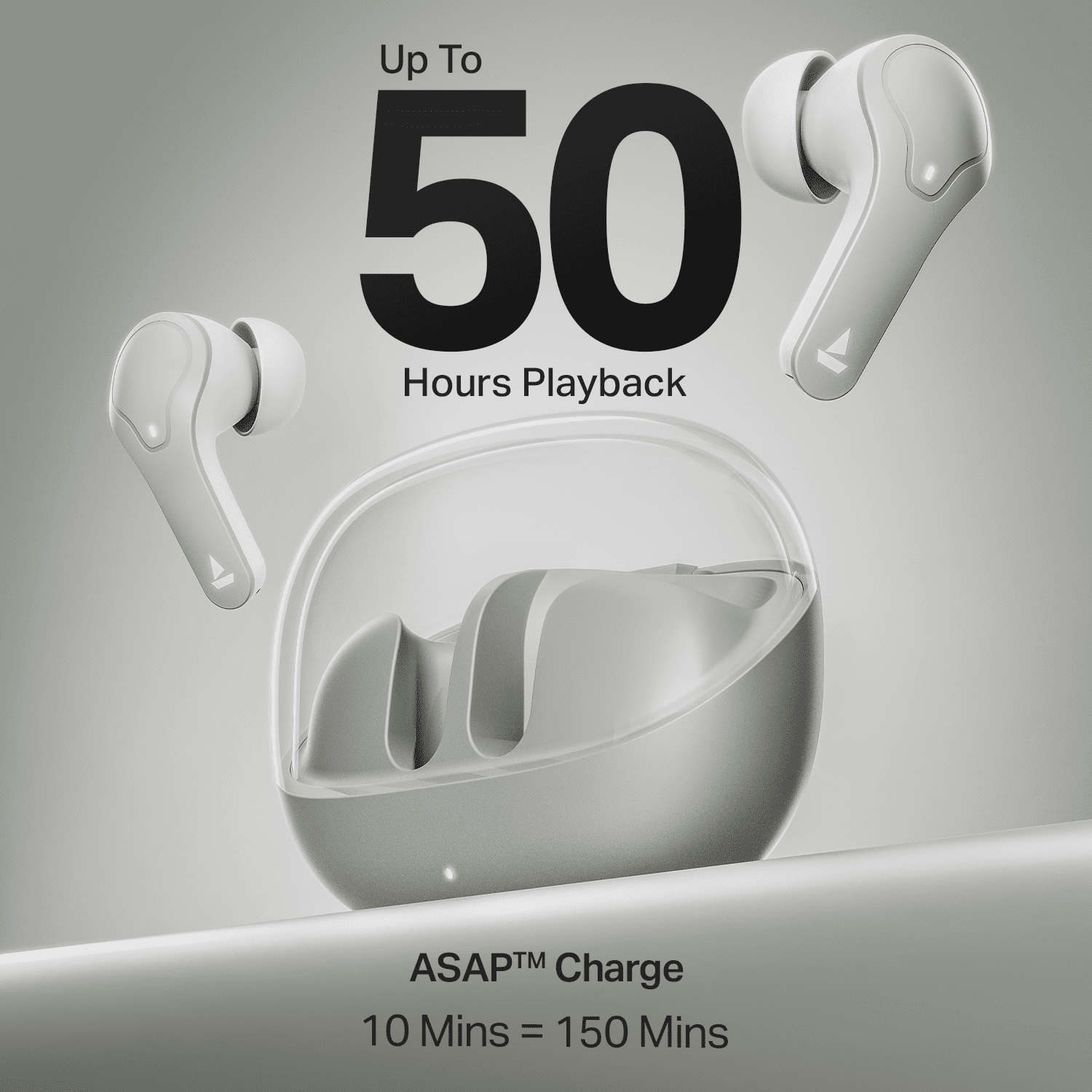 boAt Airdopes Plus 311 | Wireless Earbuds with 50 Hours Playback, Dual Mics with ENx™ Technology, BEAST™ Mode, ASAP™ Charge