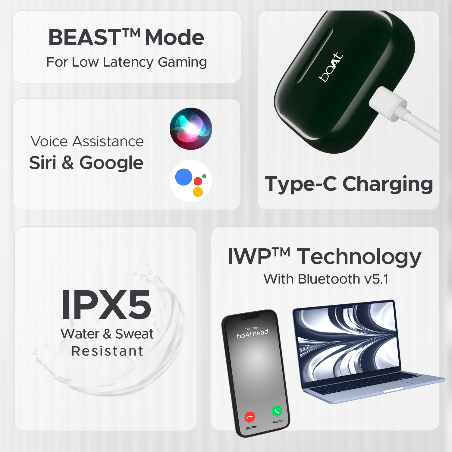 boAt Airdopes 161 SS Edition | TWS Earbuds with Massive Playback of upto 40 Hours, IPX5 Water & Sweat Resistance, IWP Technology, Type C Interface
