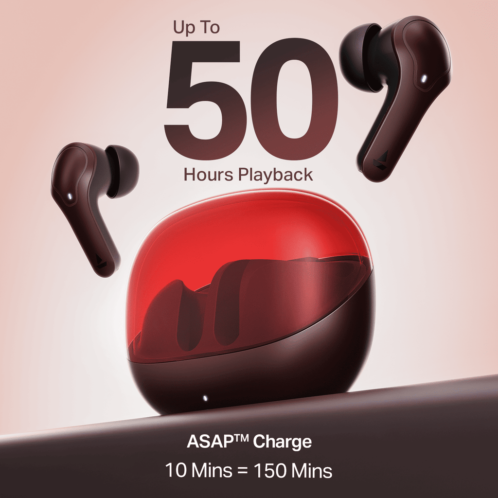 boAt Airdopes Plus 311 | Wireless Earbuds with 50 Hours Playback, Dual Mics with ENx™ Technology, BEAST™ Mode, ASAP™ Charge