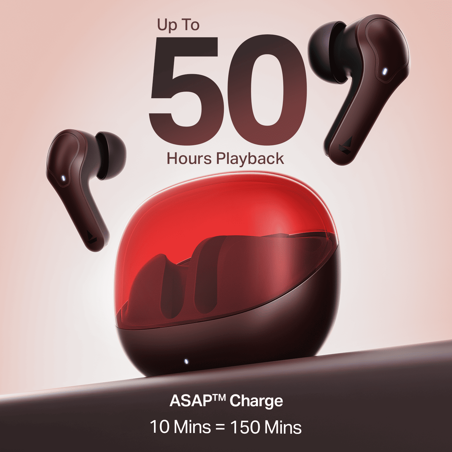 boAt Airdopes Plus 311 | Wireless Earbuds with 50 Hours Playback, Dual Mics with ENx™ Technology, BEAST™ Mode, ASAP™ Charge