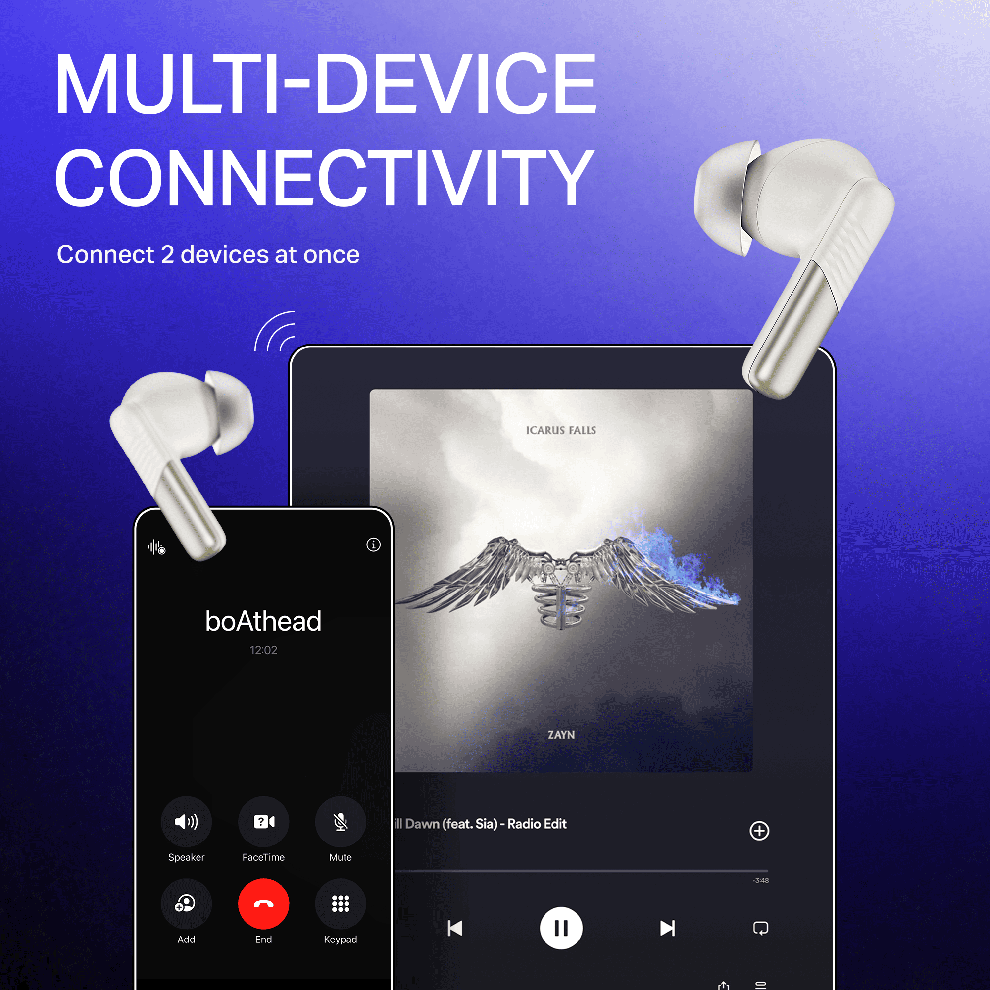 boAt Airdopes Prime 412 | Wireless Earbuds with 50 Hours Playback, AI-ENx™ Calling, BEAST™ Mode & boAt Signature Sound