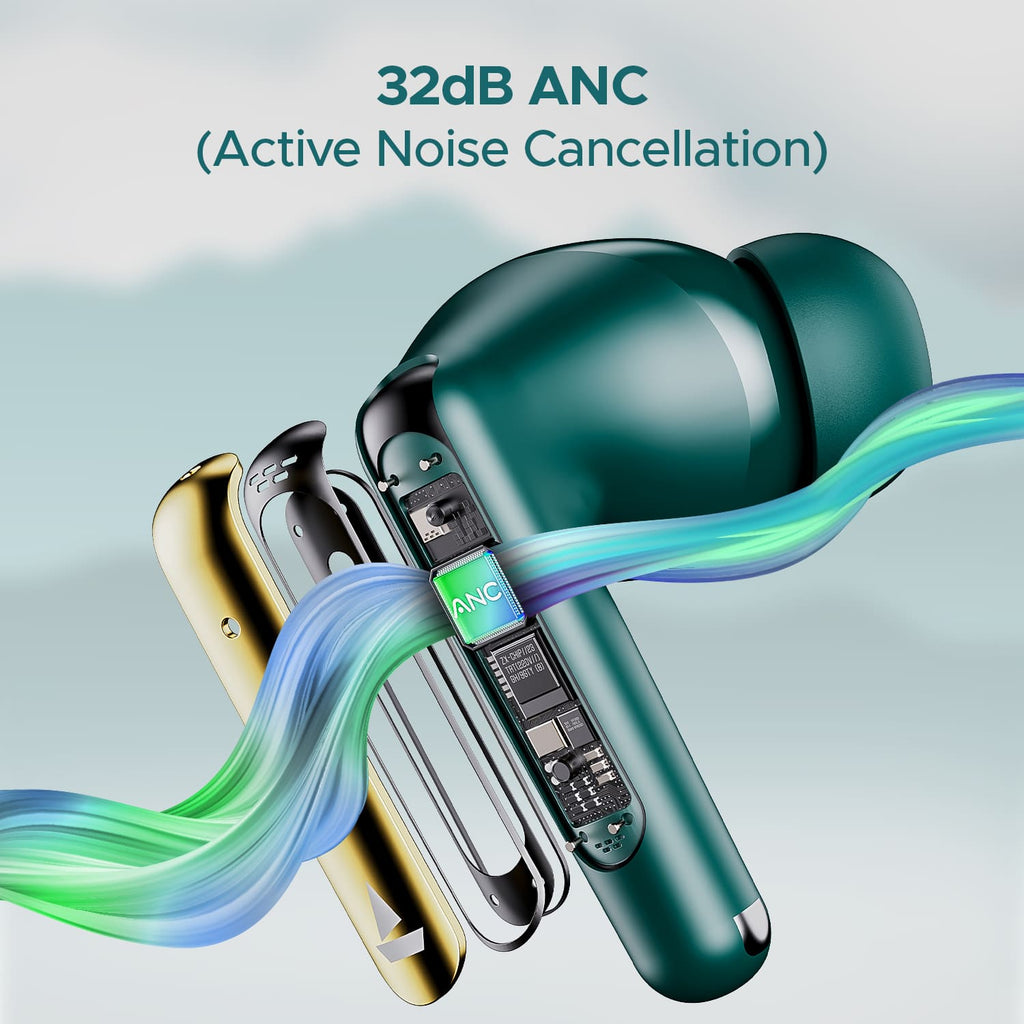 boAt Airdopes 141 ANC | Wireless Earbuds with Active Noise Cancellation up to 32dB, 42 Hours Playback, BEAST™️ Mode