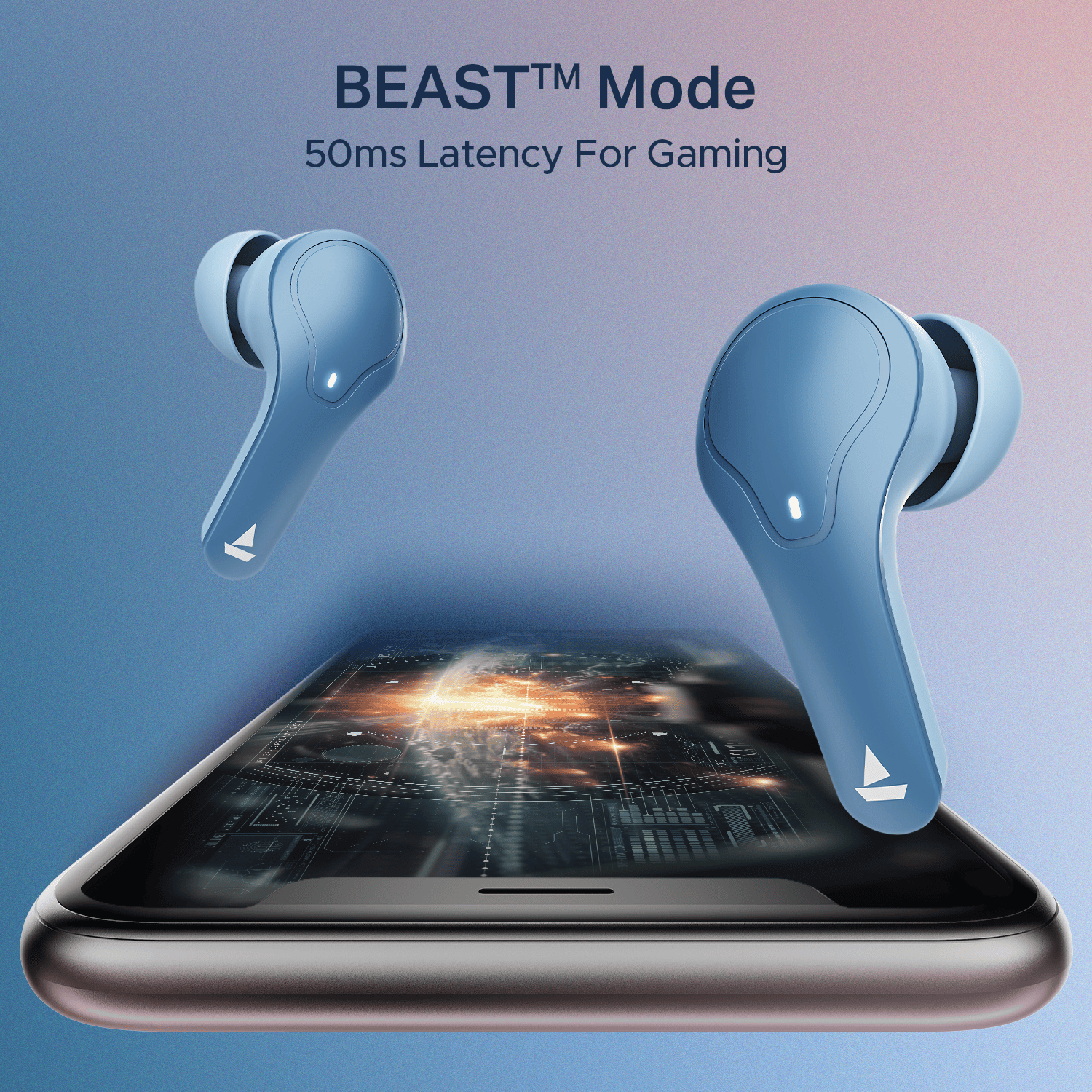 boAt Airdopes Plus 311 | Wireless Earbuds with 50 Hours Playback, Dual Mics with ENx™ Technology, BEAST™ Mode, ASAP™ Charge