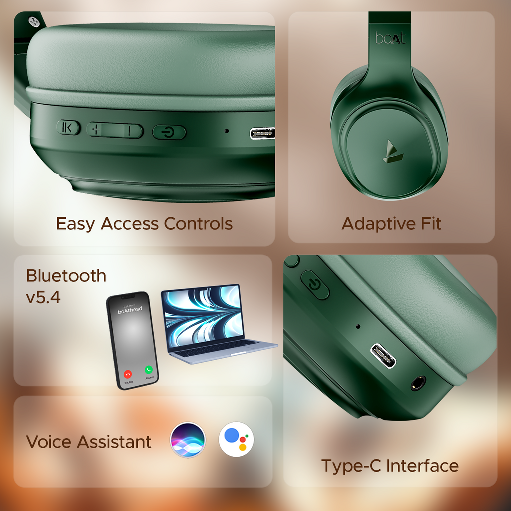 boAt Rockerz 430 | Wireless Headphone with ENx™ Tech, 40 HRS Playback,  BEAST™ Mode, Type-C Interface, Bluetooth v5.4