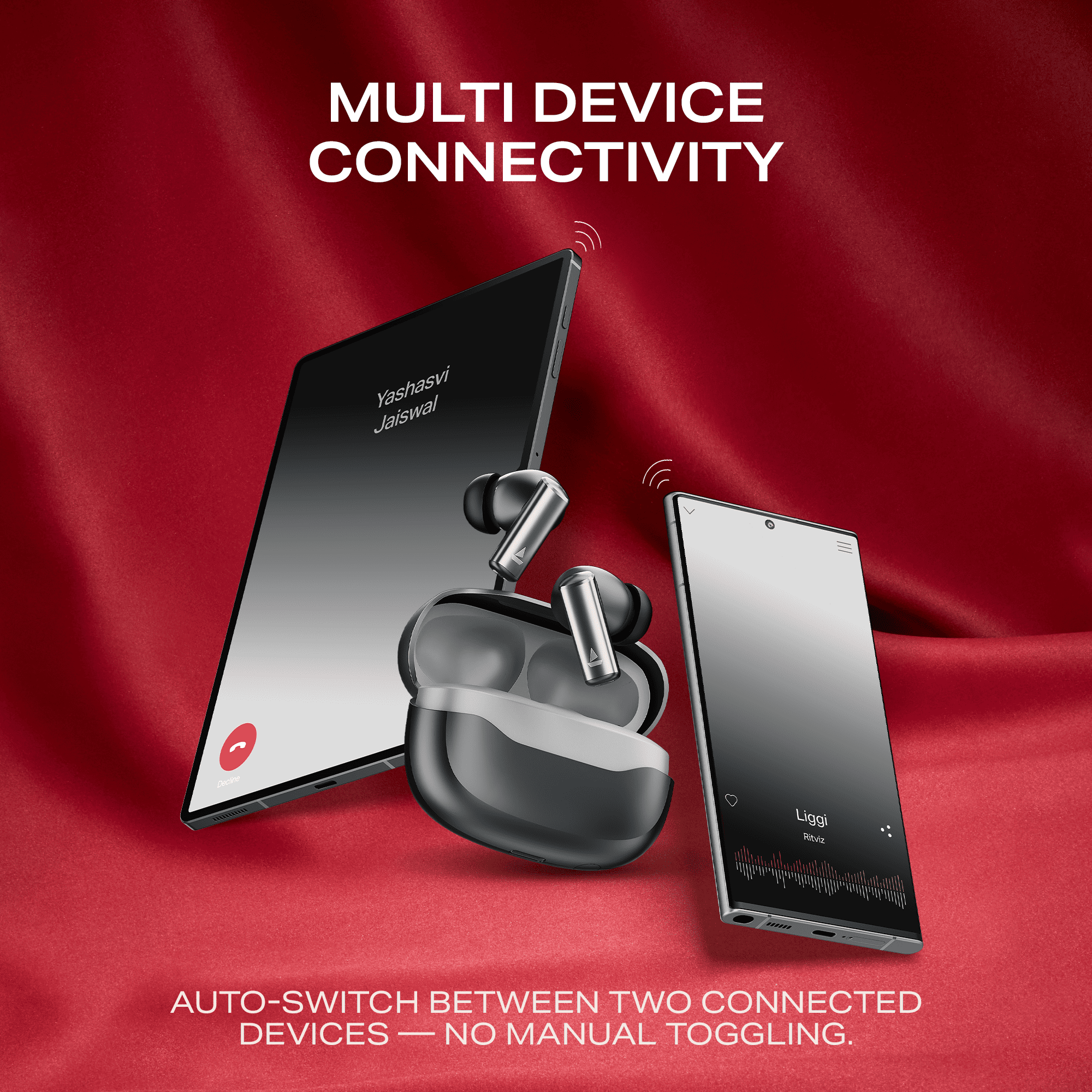 boAt Airdopes Prime 701 ANC | Wireless Earbuds with 50 Hours Playback, 46dB Hybrid ANC, Spatial Audio, Multipoint & BEAST™ Mode