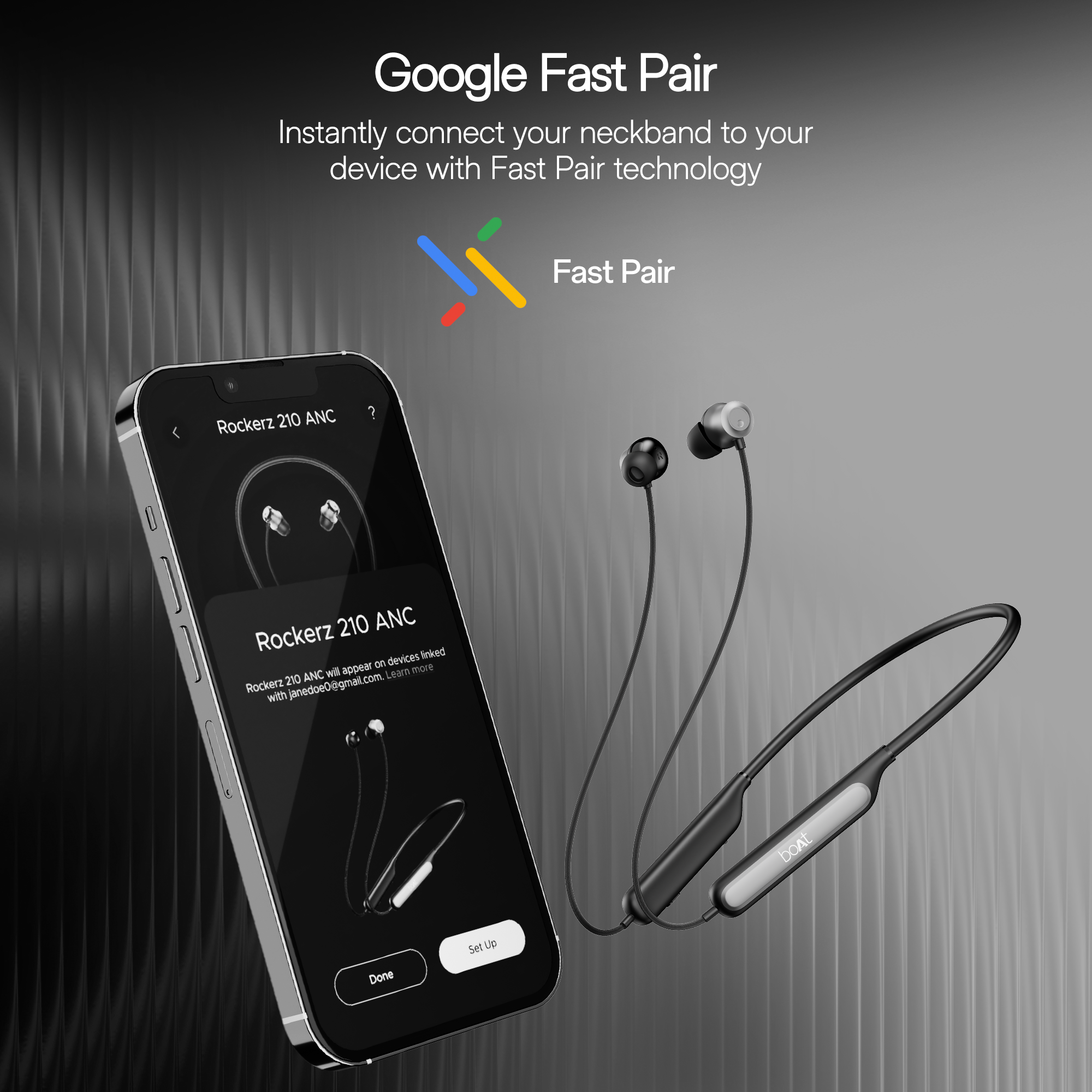 boAt Rockerz 210 ANC | Wireless Headphone with 30dB Active Noise Cancellation, Cinematic Spatial Audio, Seamless Fast Pairing