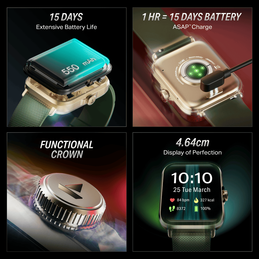 boAt Storm Infinity | Smartwatch with 1.83" HD Display, ASAP Charge, 15-Day Battery Life, Functional Crown, BT v5.4