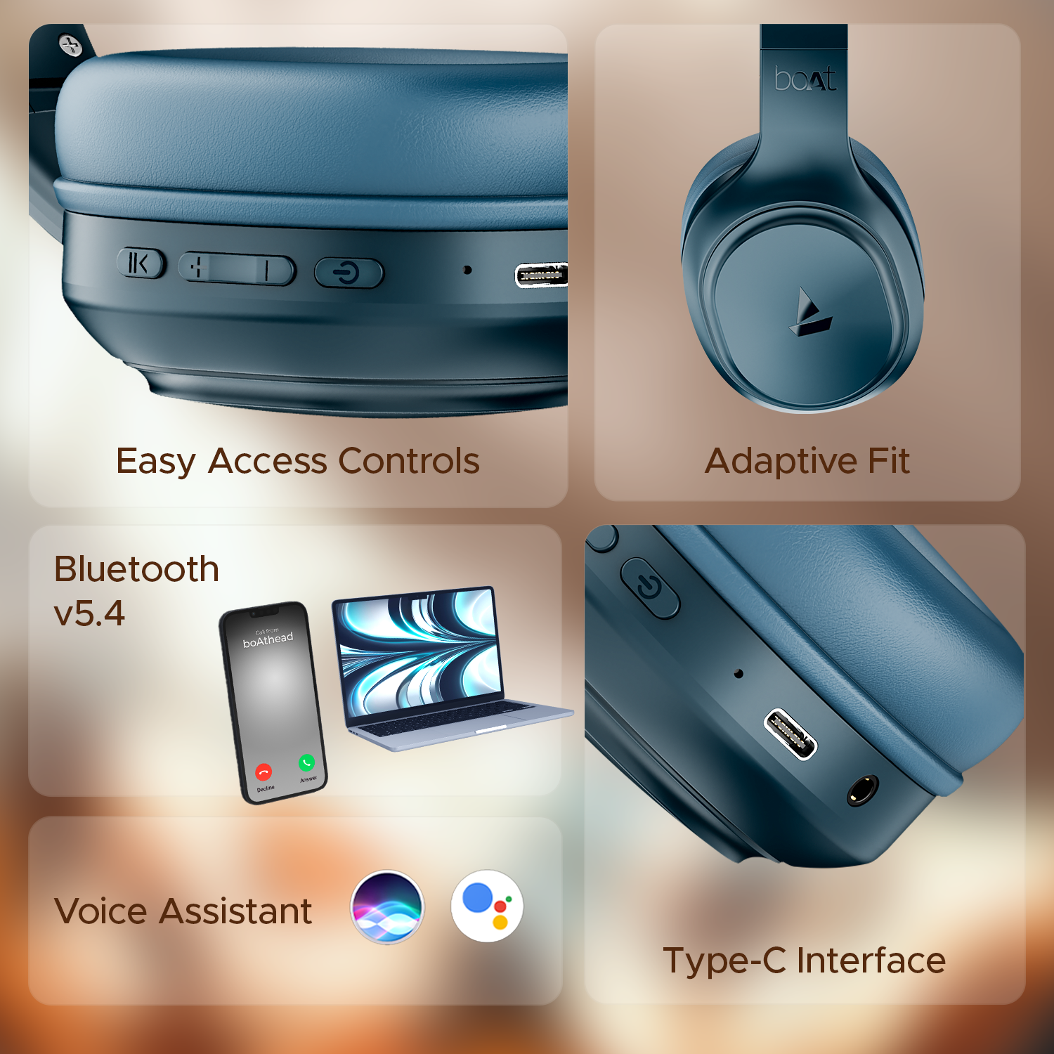 boAt Rockerz 430 | Wireless Headphone with ENx™ Tech, 40 HRS Playback,  BEAST™ Mode, Type-C Interface, Bluetooth v5.4