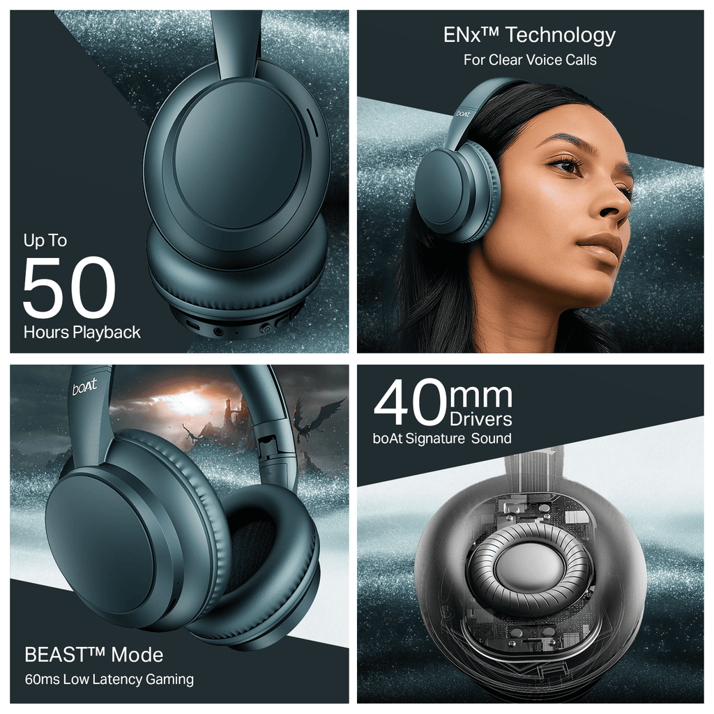 boAt Rockerz 371 | Wireless Neckband Earphones with 50 Hours Playback, BEAST™ Mode & ENx™ Calling