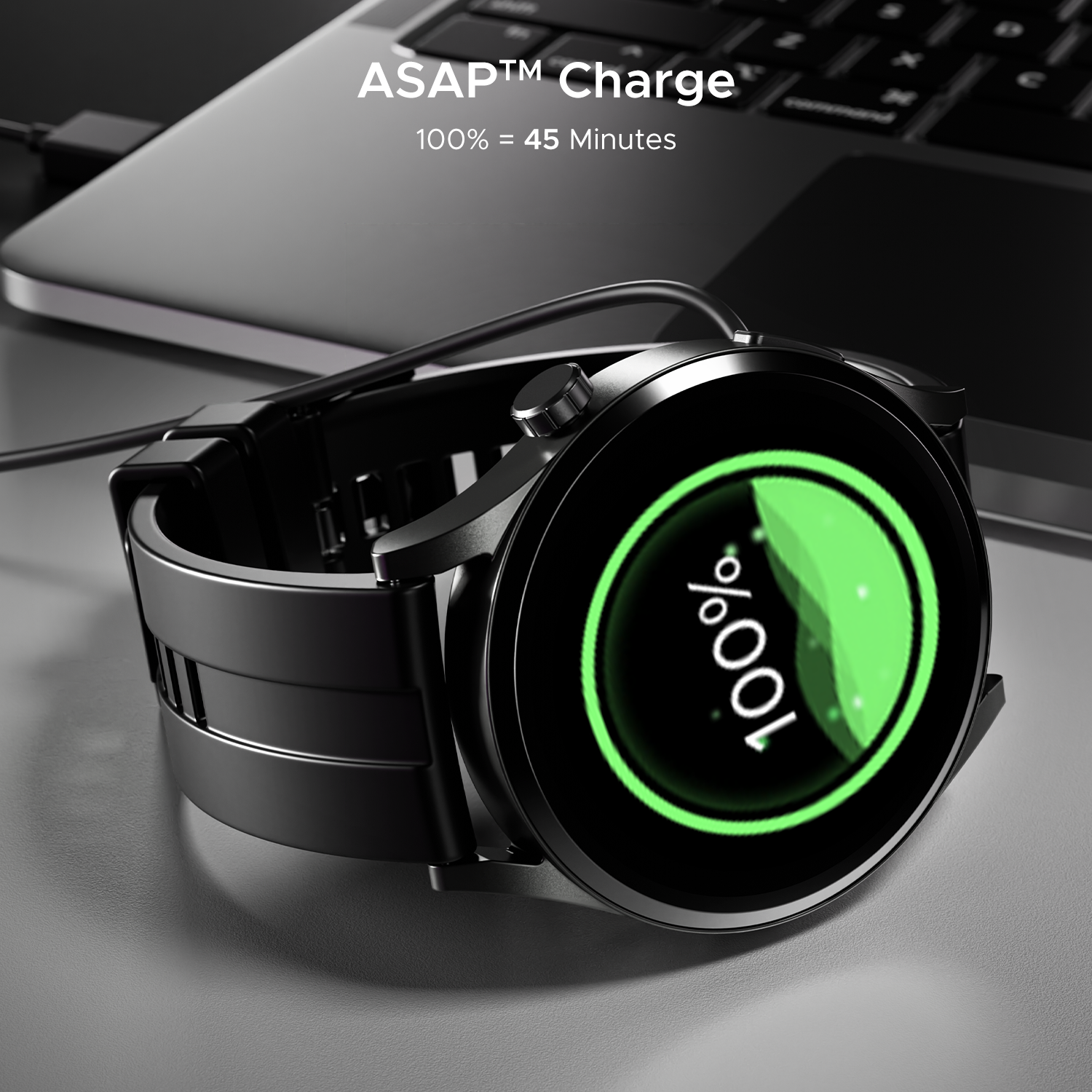 boAt Chrome Horizon | Smartwatch with 1.51" AMOLED Display, Premium Metal Built, VO2 Max, Video Watch Face, Functional Crown