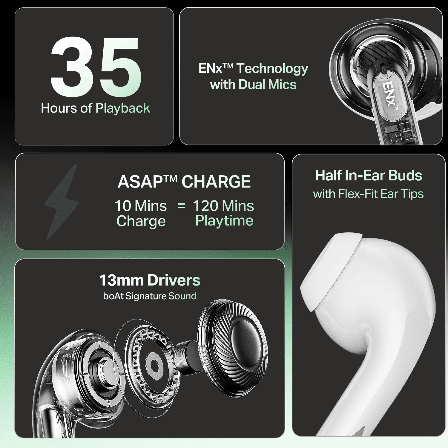 boAt Airdopes 101v2 | Wireless Earbuds with 35 Hours Playback, BEAST™ Mode & ENx™ Tech