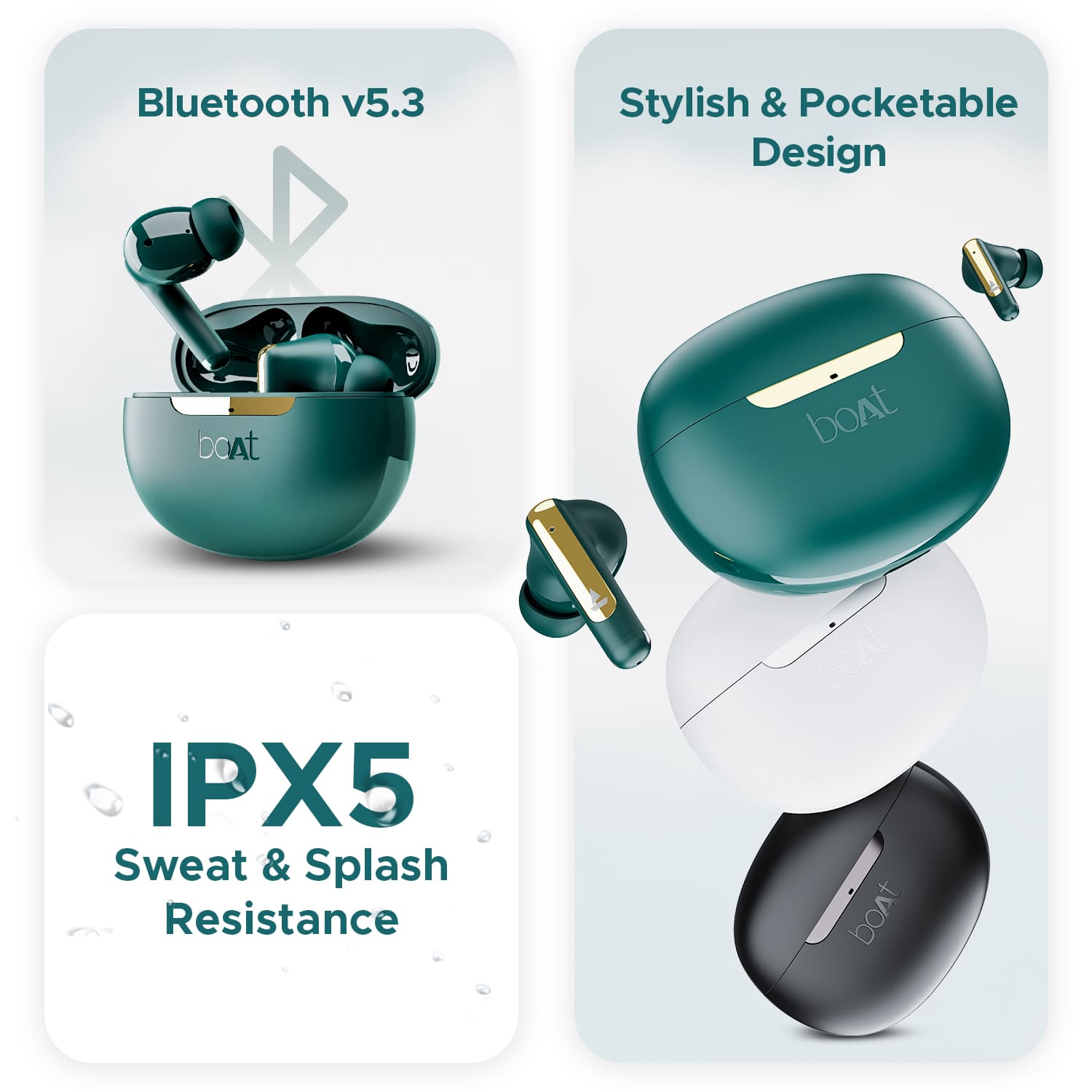 boAt Airdopes 141 ANC | Wireless Earbuds with Active Noise Cancellation up to 32dB, 42 Hours Playback, BEAST™️ Mode