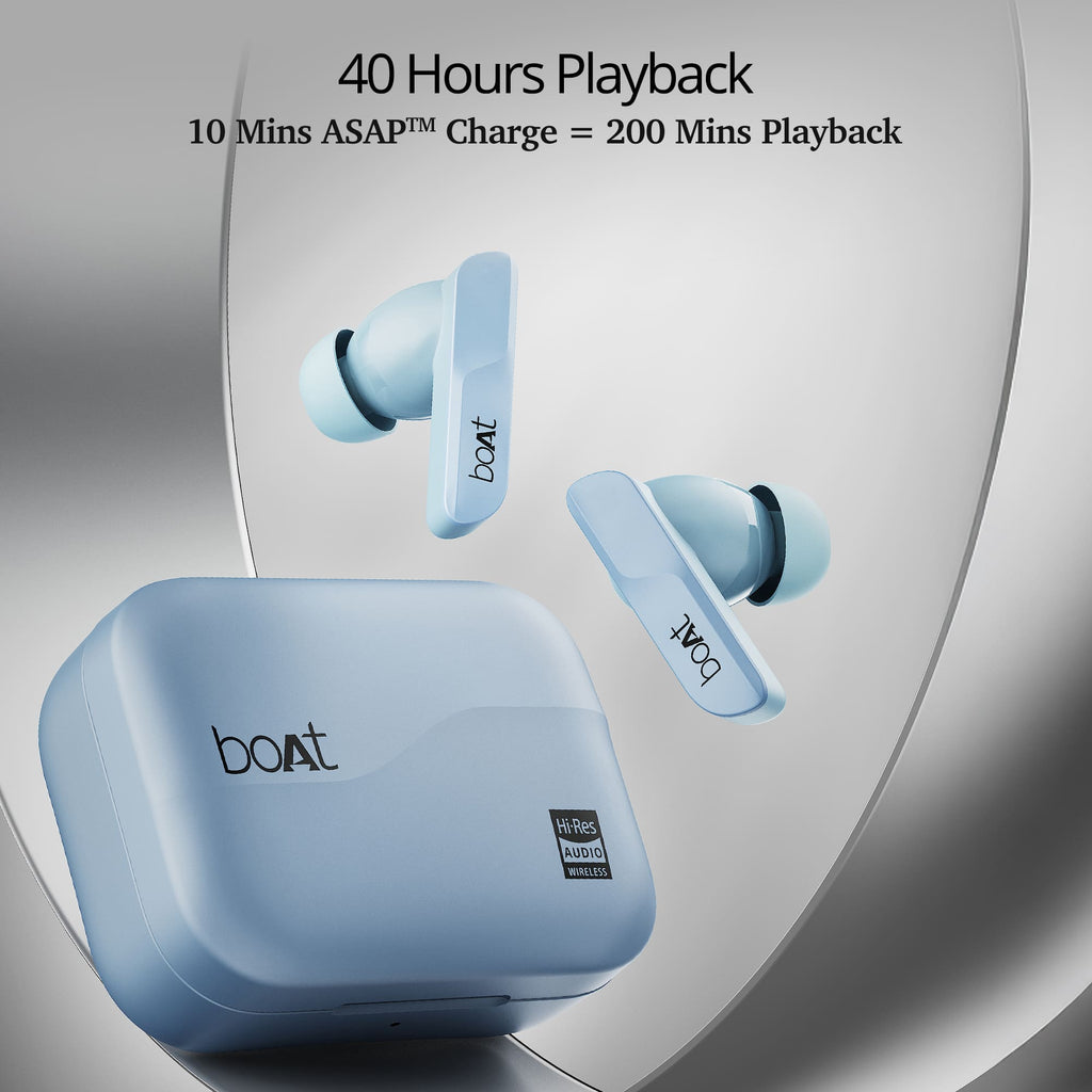 boAt Airdopes 800 HiDef | Wireless Earbuds with 40 Hours Playback, High-Res Audio with LDAC, AI ENx Technology