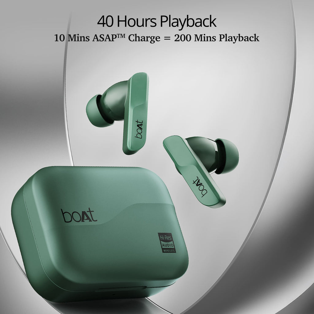 boAt Airdopes 800 HiDef | Wireless Earbuds with 40 Hours Playback, High-Res Audio with LDAC, AI ENx Technology