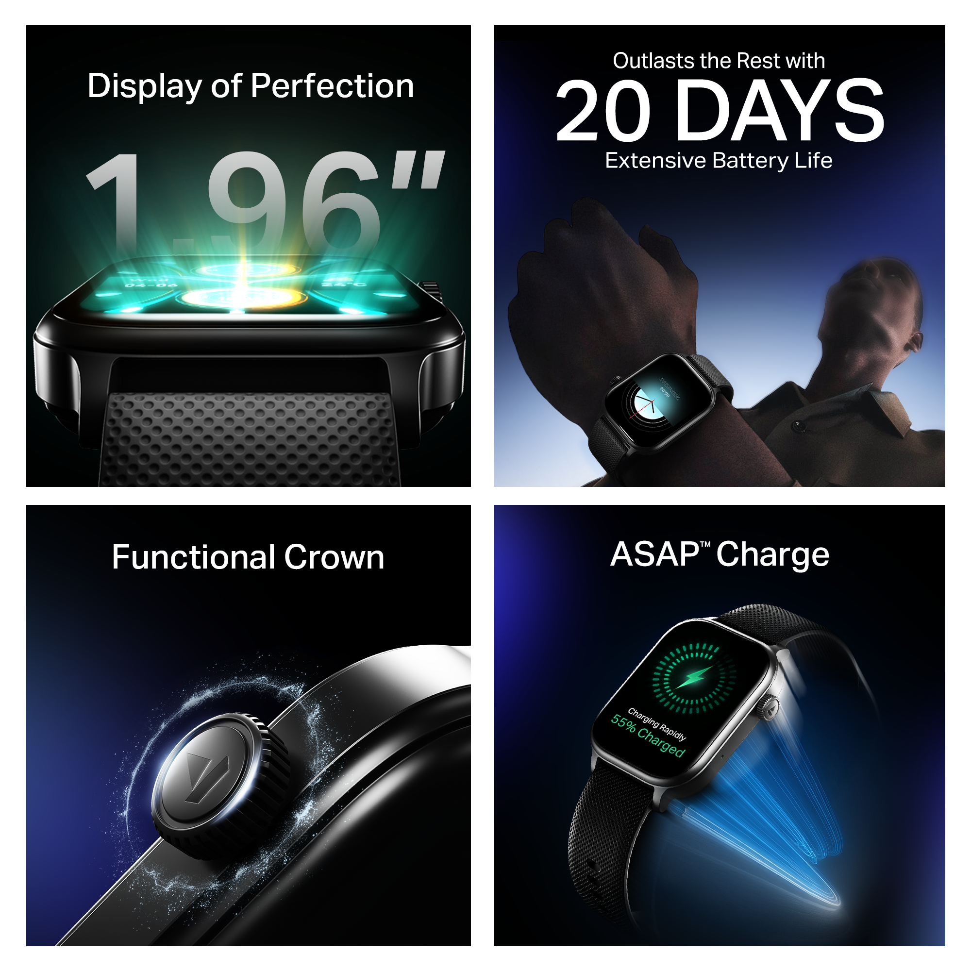 boAt Storm Infinity Plus | Power-Packed Smartwatch with HD Display & 20-Day Battery