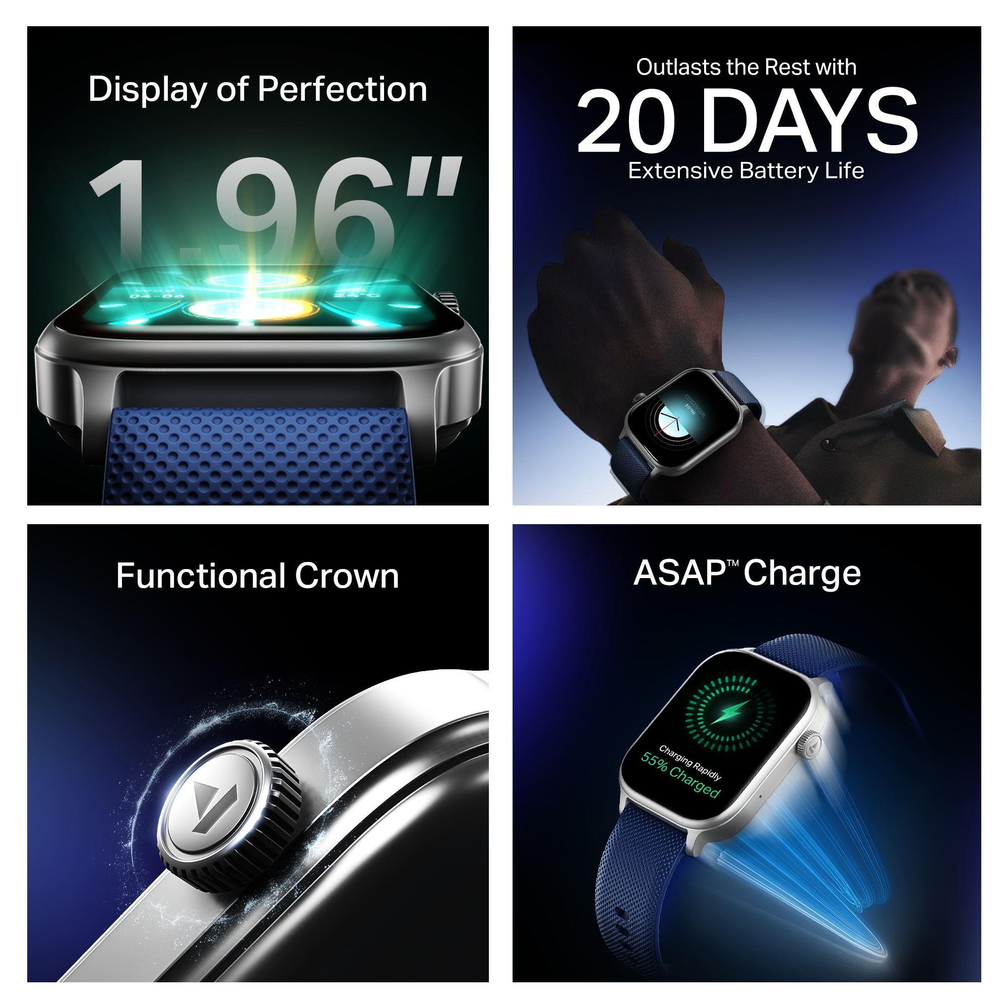 boAt Storm Infinity Plus | Power-Packed Smartwatch with HD Display & 20-Day Battery