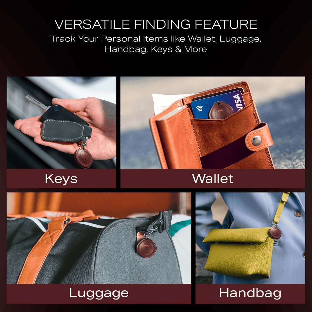 boAt TAG - Bluetooth Item Finder | BLE Location Tracking, In-built 80dB Alarm, Versatile Tracking Feature, 1-Year Battery Backup
