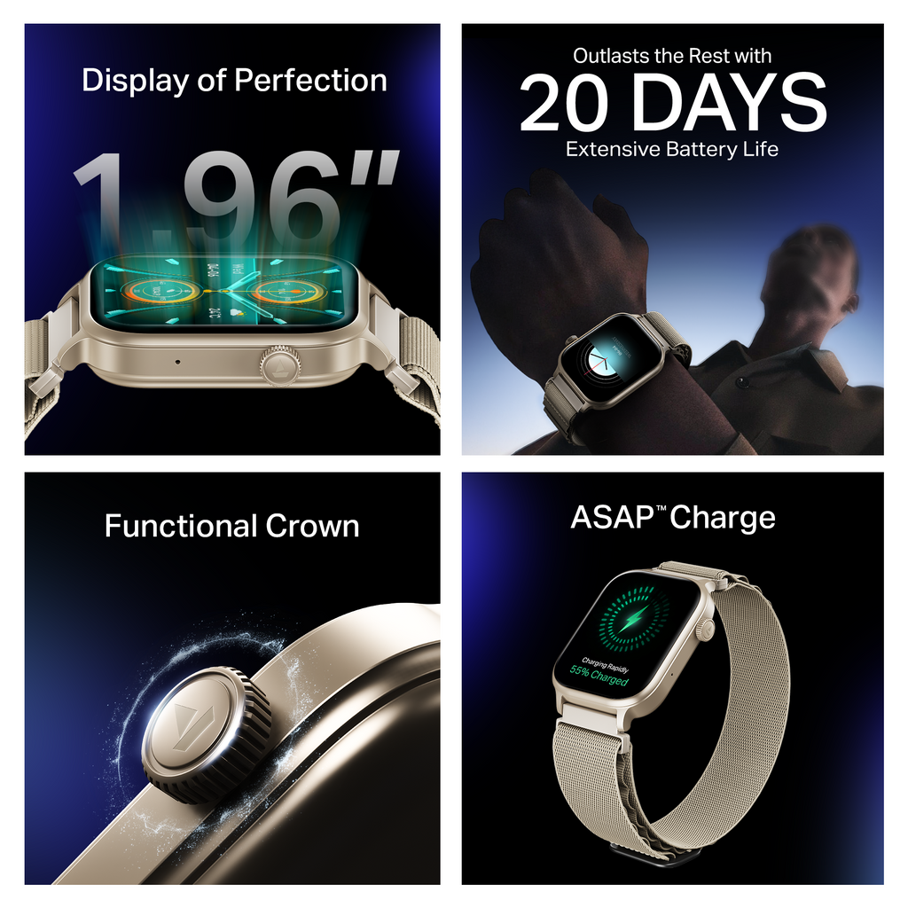 boAt Storm Infinity Plus | Power-Packed Smartwatch with HD Display & 20-Day Battery