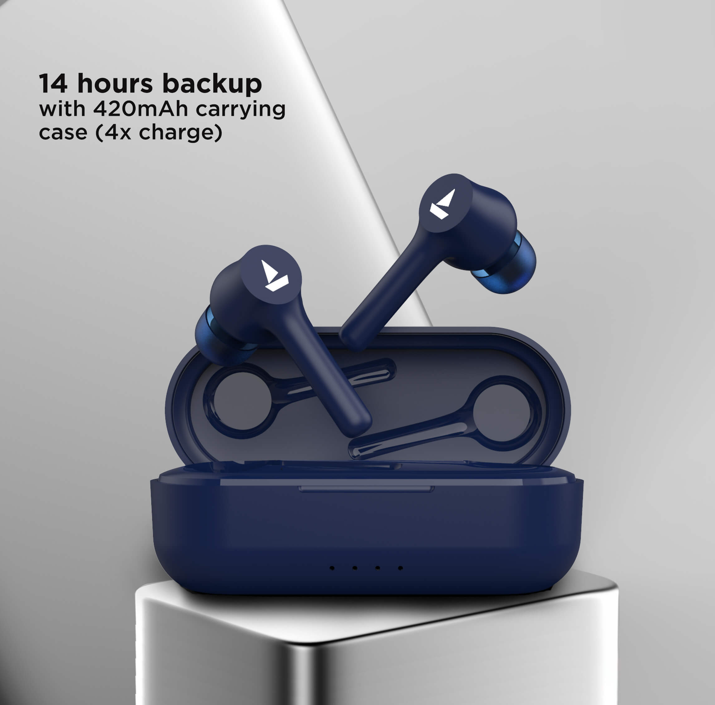 boAt Airdopes 281 | TWS Wireless Earbuds with 6mm Drivers, Bluetooth V5.0, 14 Hours Nonstop Music, 420mAh Charging Case