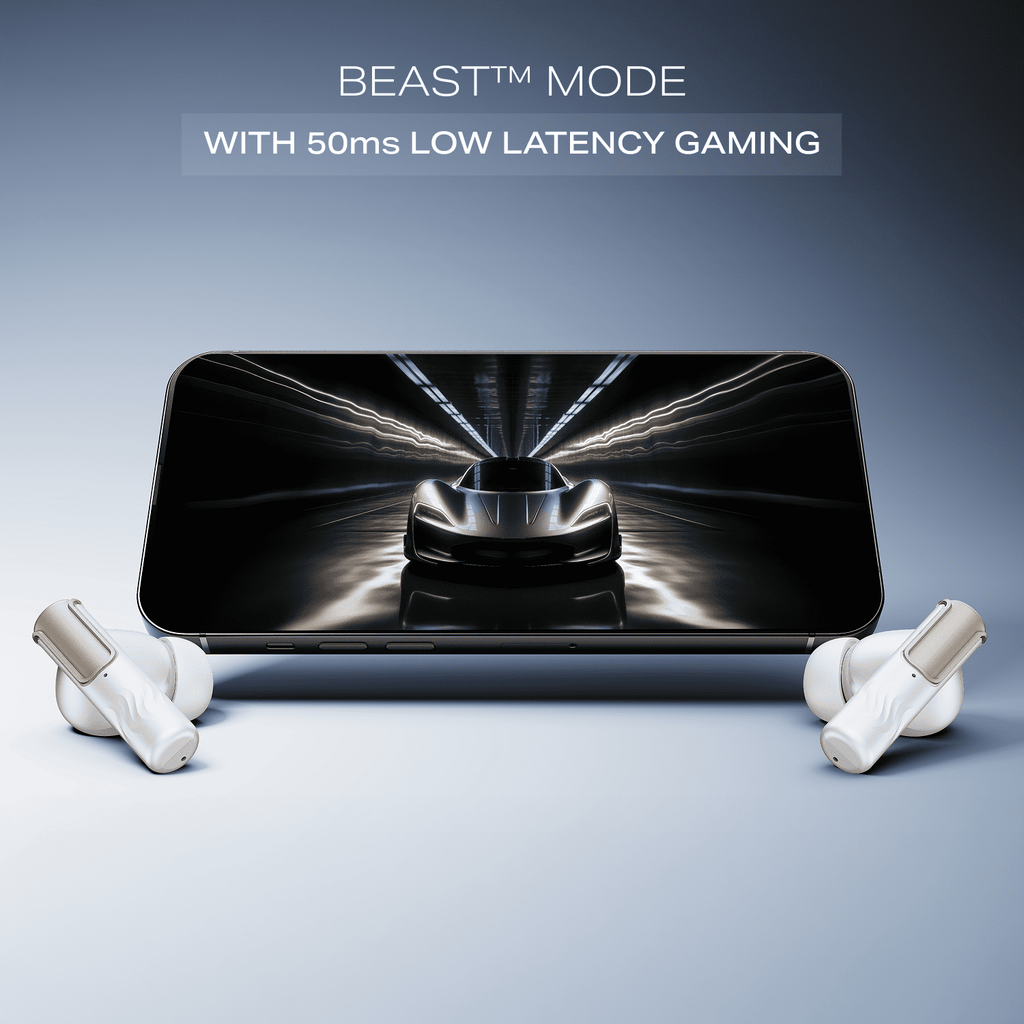 boAt Nirvana Ivy Pro | Wireless Earbuds with Dolby Head Tracking, 50H Playback, 52dB ANC & Adaptive EQ by Mimi
