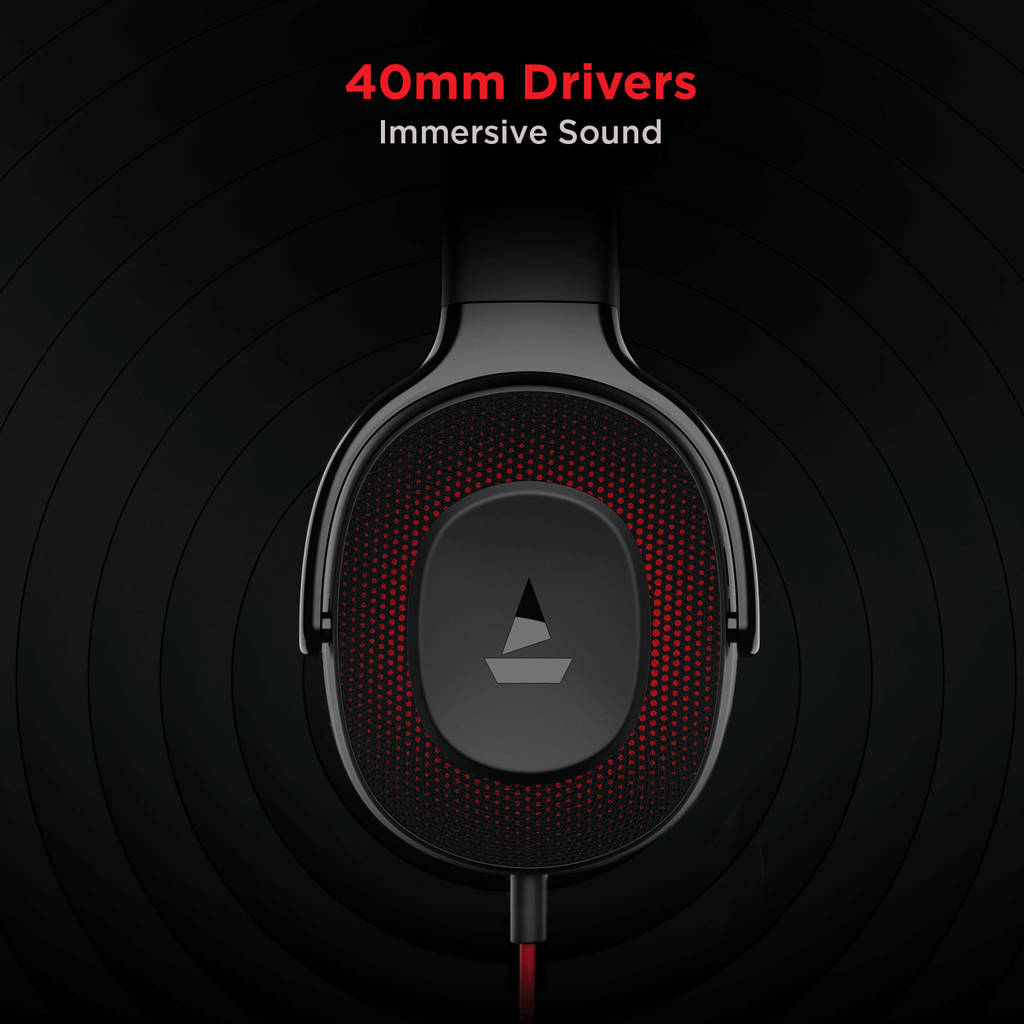 boAt Bassheads 950v2 | Wired Headphone with 40mm drivers, Passive Noise Isolation & built-in mic, Deep Bass