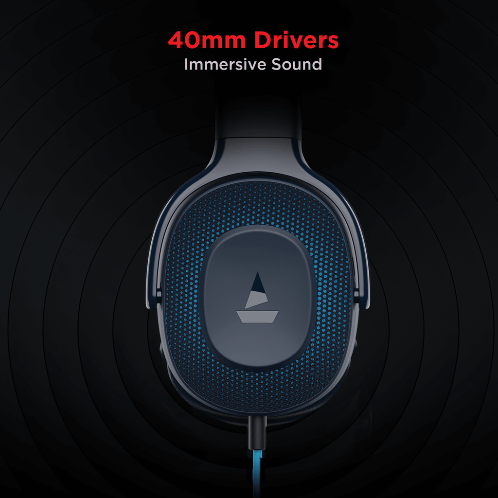 boAt Bassheads 950v2 | Wired Headphone with 40mm drivers, Passive Noise Isolation & built-in mic, Deep Bass
