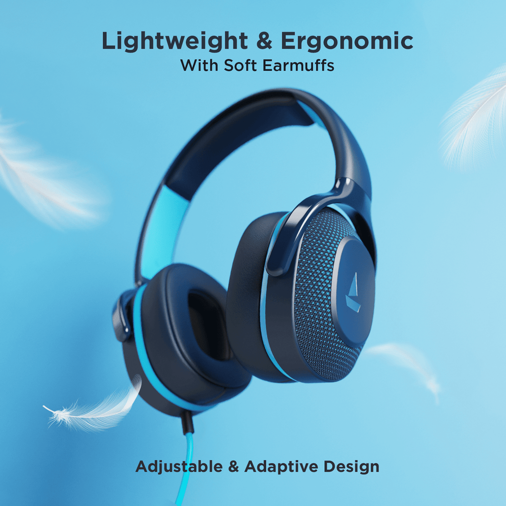 boAt Bassheads 950v2 | Wired Headphone with 40mm drivers, Passive Noise Isolation & built-in mic, Deep Bass