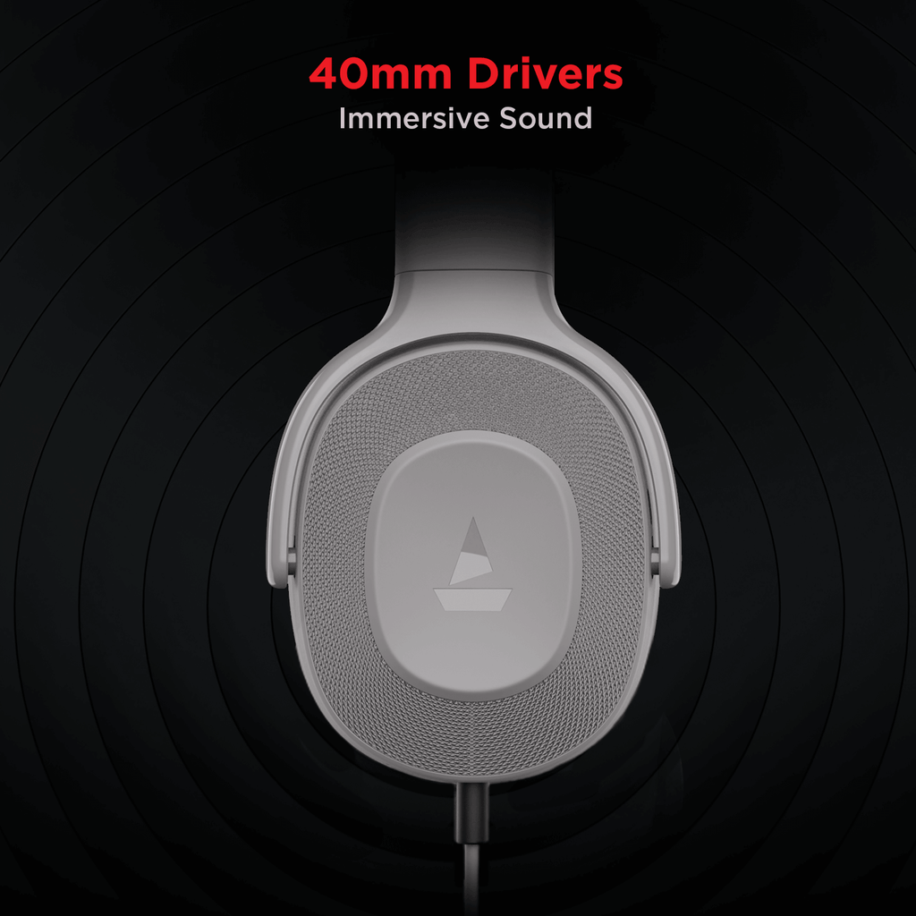boAt Bassheads 950v2 | Wired Headphone with 40mm drivers, Passive Noise Isolation & built-in mic, Deep Bass