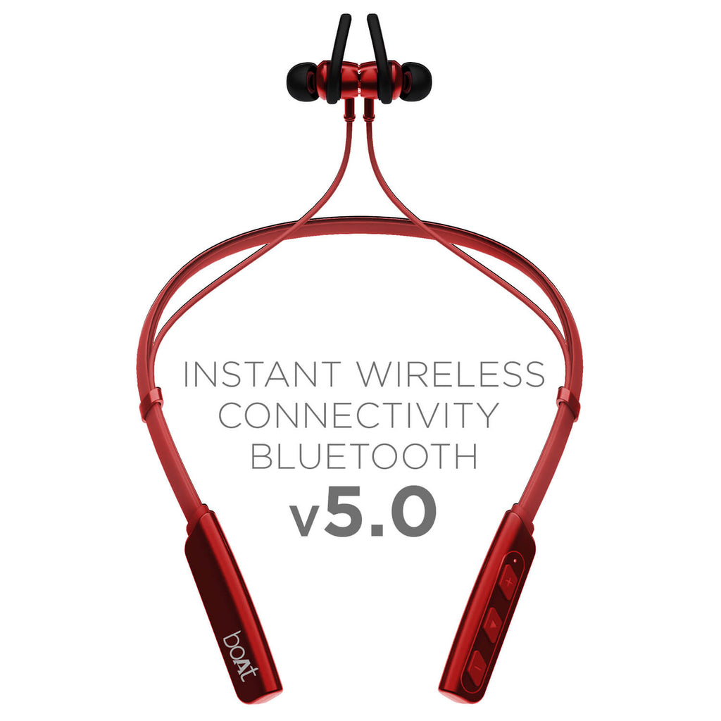 boAt Rockerz 238 | Bluetooth Stereo Wireless Earphone with Up to 8 Hours of Uninterrupted Music, Fast Charging, IPX5 sweat and water resistance