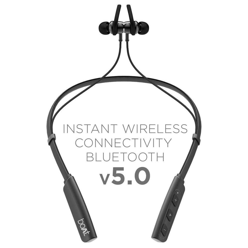 boAt Rockerz 238 | Bluetooth Stereo Wireless Earphone with Up to 8 Hours of Uninterrupted Music, Fast Charging, IPX5 sweat and water resistance