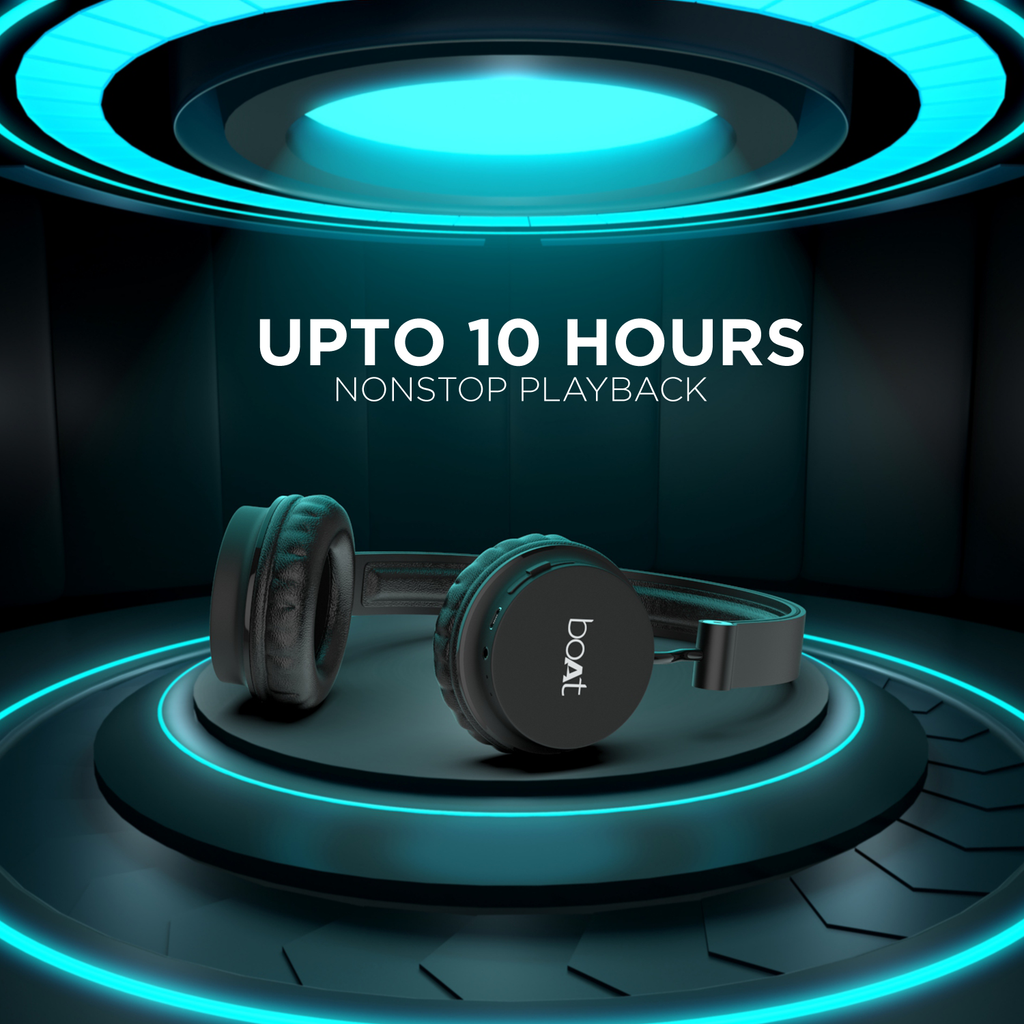boAt Rockerz 410 | Bluetooth Headphone for Work from Home, 8 Hours Playback, 40mm Dynamic Drivers, Super Extra Bass