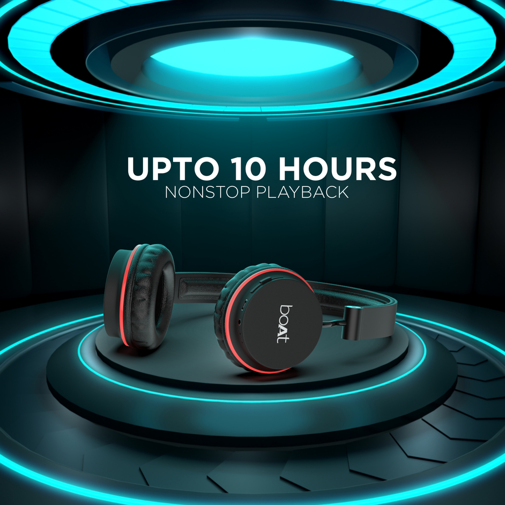 boAt Rockerz 410 | Bluetooth Headphone for Work from Home, 8 Hours Playback, 40mm Dynamic Drivers, Super Extra Bass
