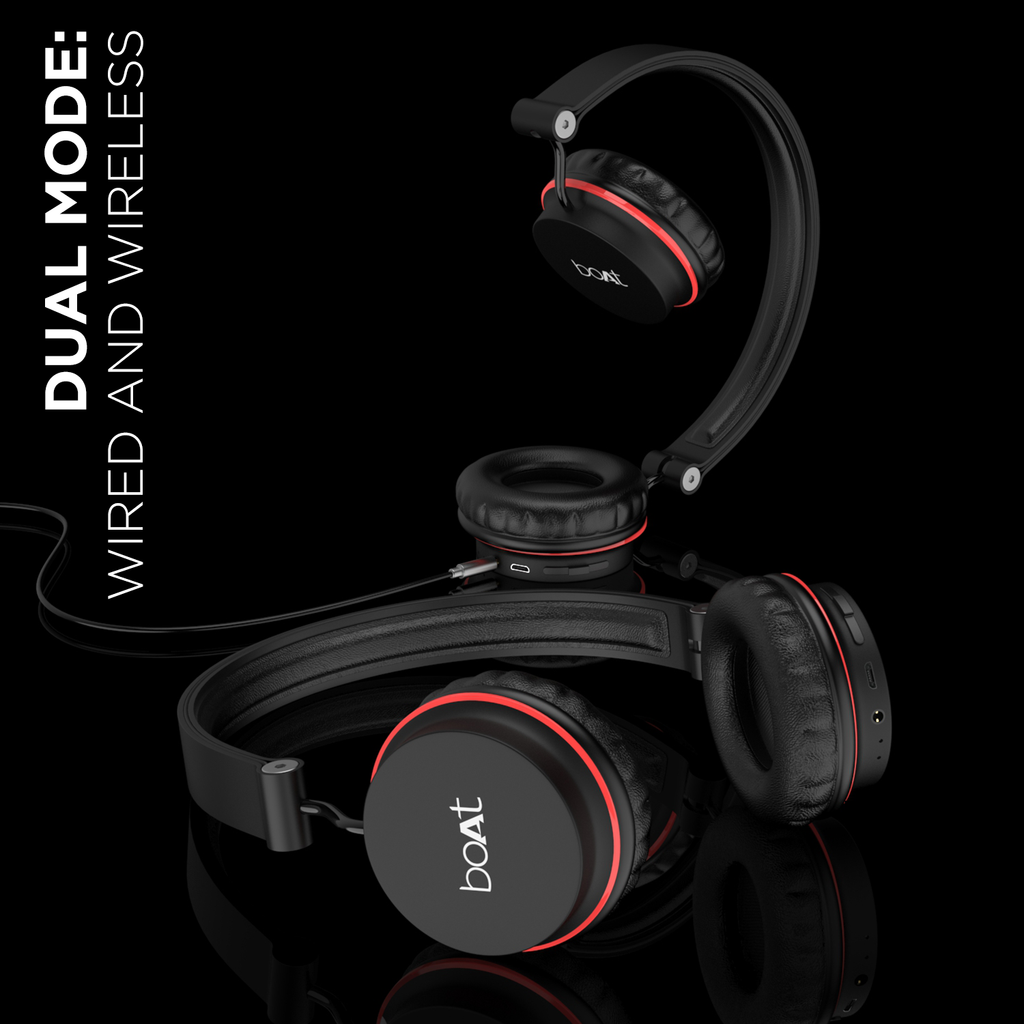 boAt Rockerz 410 | Bluetooth Headphone for Work from Home, 8 Hours Playback, 40mm Dynamic Drivers, Super Extra Bass