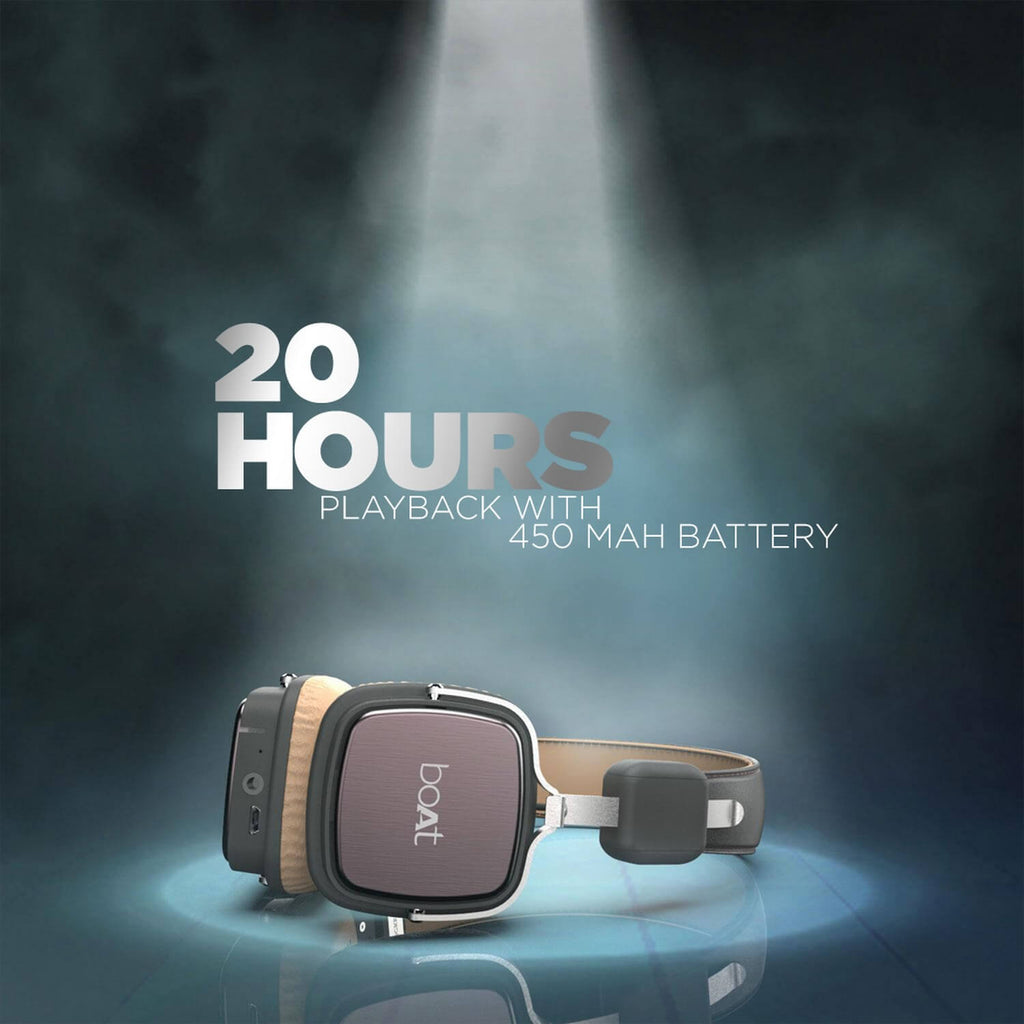 boAt Rockerz 600 | Bluetooth Headphone with 40mm Dynamic Driver, 8 Hours Playback, Easy Tap Controls, 300mah Battery