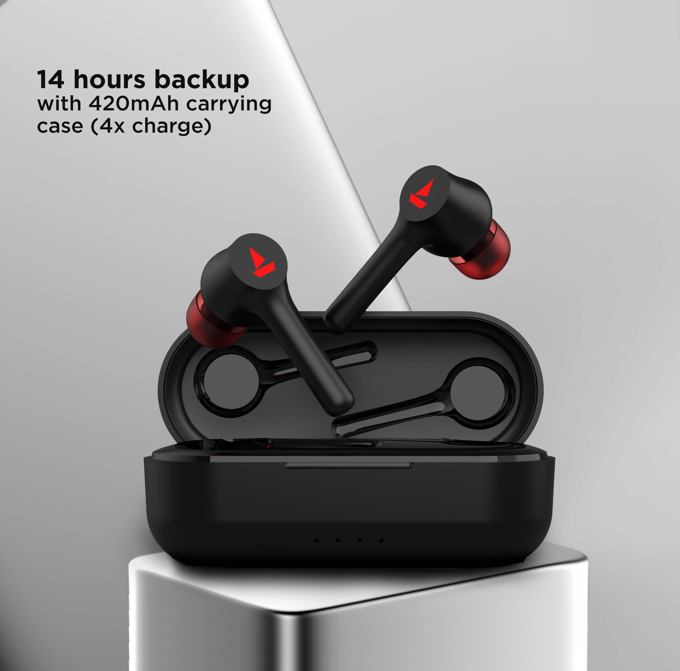 boAt Airdopes 283 | TWS Earbuds with Dynamic 6mm Drivers, Bluetooth V5.0, IPX5 Water and Sweat Resistance, 420 mAh Charging Case