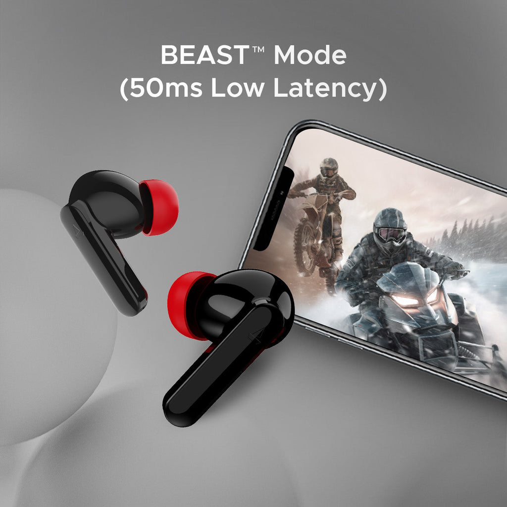boAt Airdopes Ultra Plus | Wireless Earbuds with 50 Hours Playback, BEAST™ Mode, Quad Mics with ENx™ Tech, IWP™ Technology