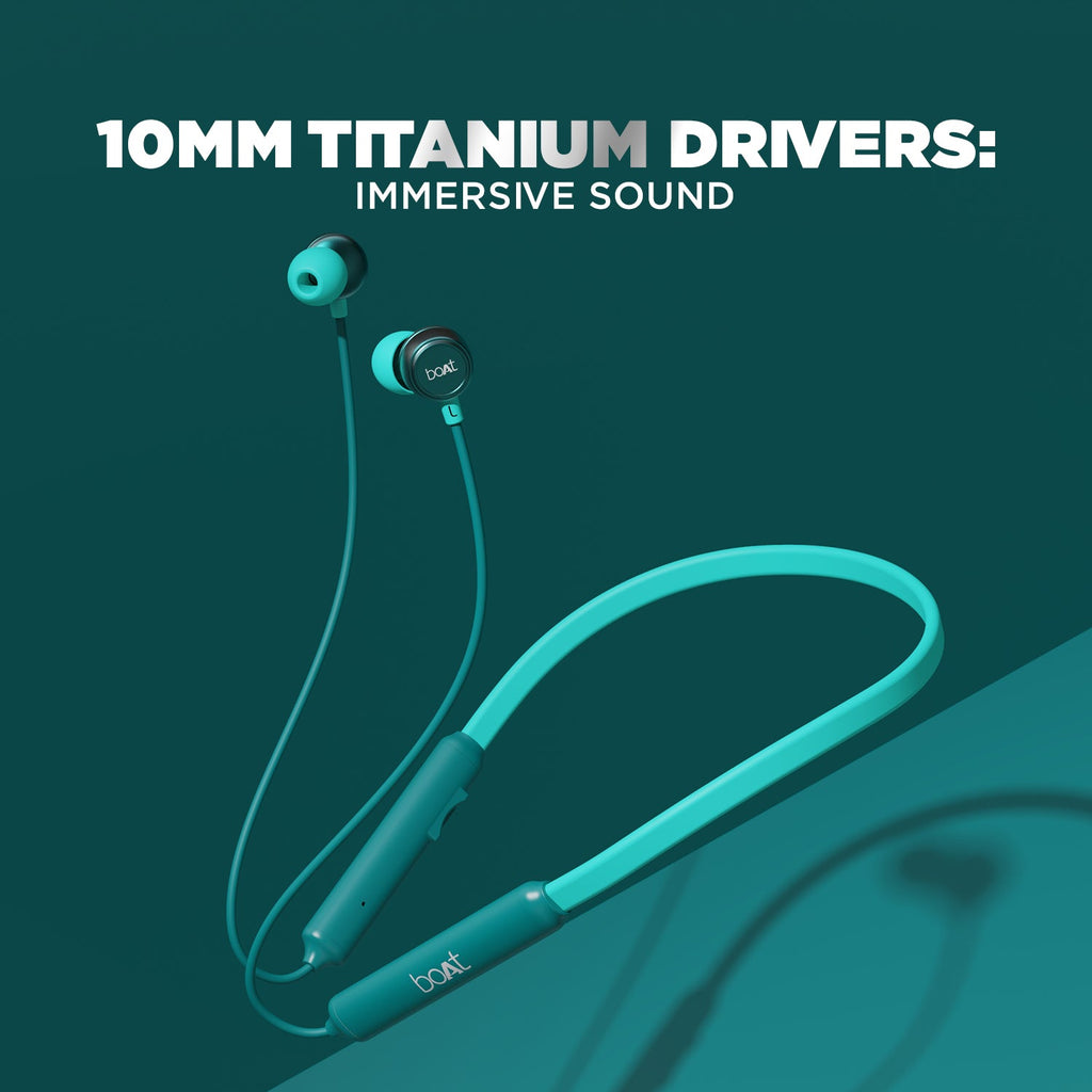boAt Rockerz 195 | Equipped with 10mm Titanium Drivers, 15H Nonstop Playback, Fast Charging, Magnetic Earbuds