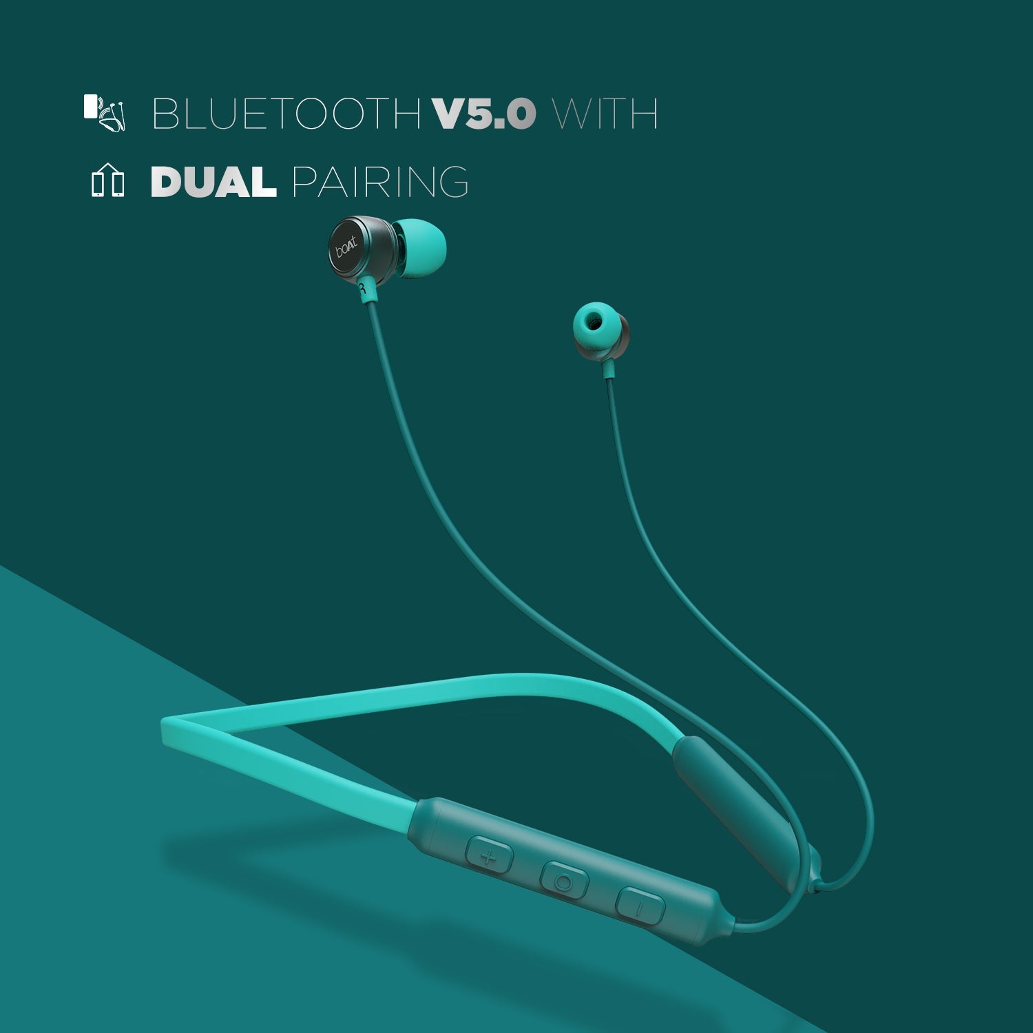 boAt Rockerz 195 | Equipped with 10mm Titanium Drivers, 15H Nonstop Playback, Fast Charging, Magnetic Earbuds