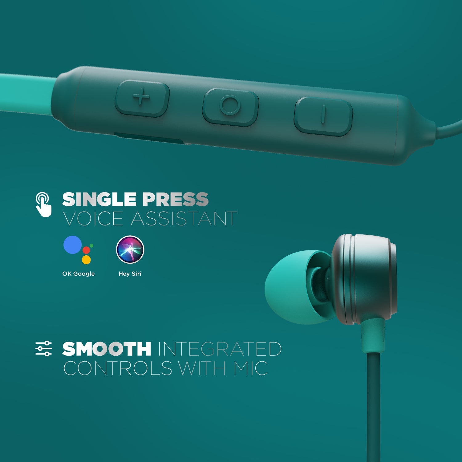boAt Rockerz 195 | Equipped with 10mm Titanium Drivers, 15H Nonstop Playback, Fast Charging, Magnetic Earbuds