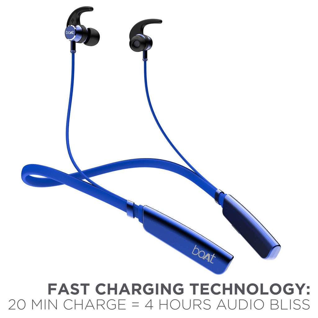 boAt Rockerz 238 | Bluetooth Stereo Wireless Earphone with Up to 8 Hours of Uninterrupted Music, Fast Charging, IPX5 sweat and water resistance