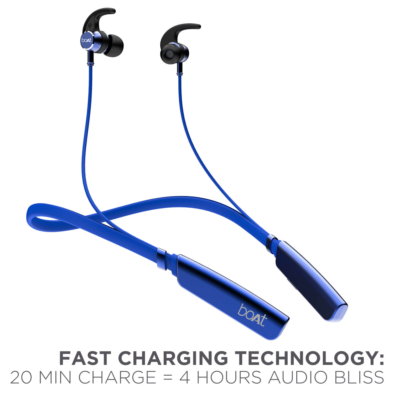 boAt Rockerz 238 | Bluetooth Stereo Wireless Earphone with Up to 8 Hours of Uninterrupted Music, Fast Charging, IPX5 sweat and water resistance