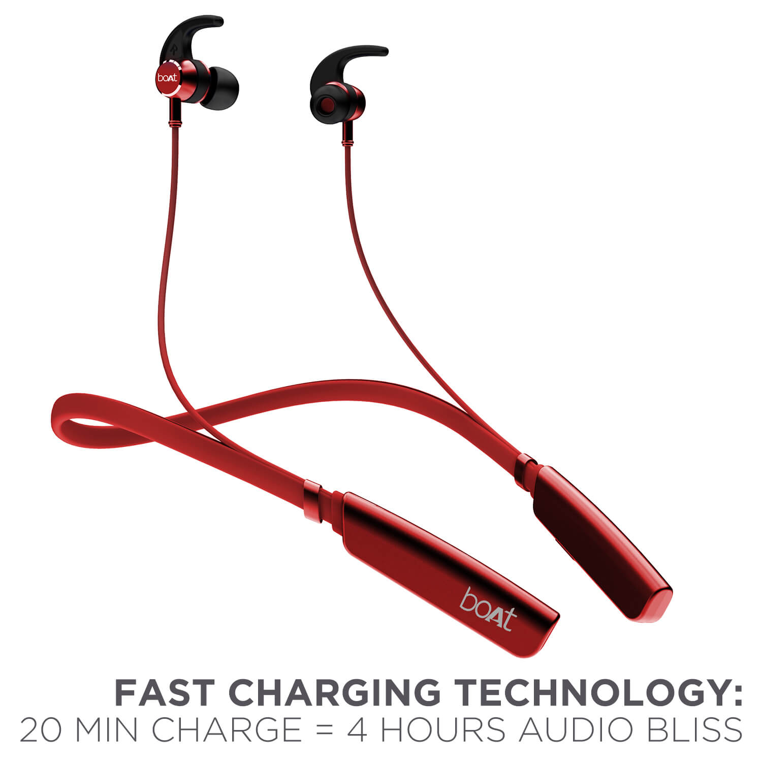 boAt Rockerz 238 | Bluetooth Stereo Wireless Earphone with Up to 8 Hours of Uninterrupted Music, Fast Charging, IPX5 sweat and water resistance
