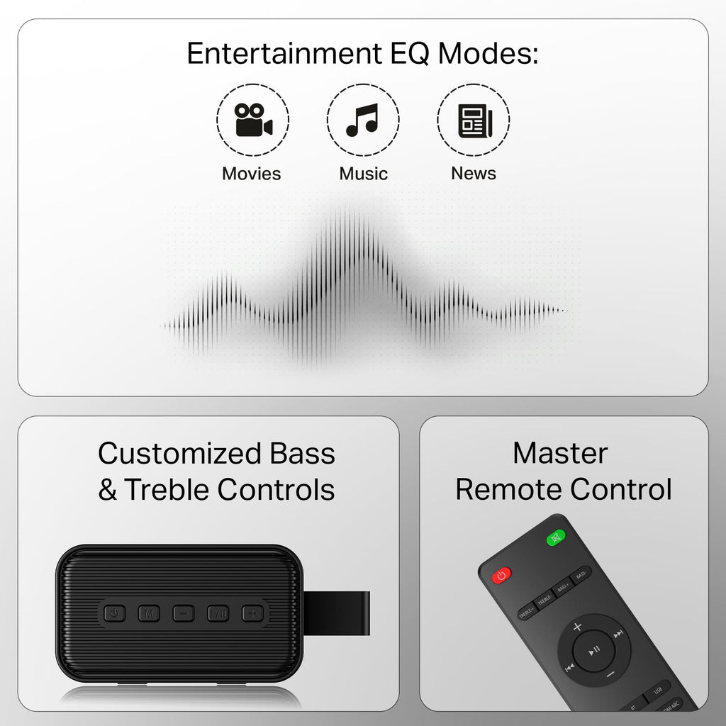 boAt Aavante Raga Plus | 140W 2.2 Channel Soundbar with Built-in Subwoofer & Multi-Connectivity