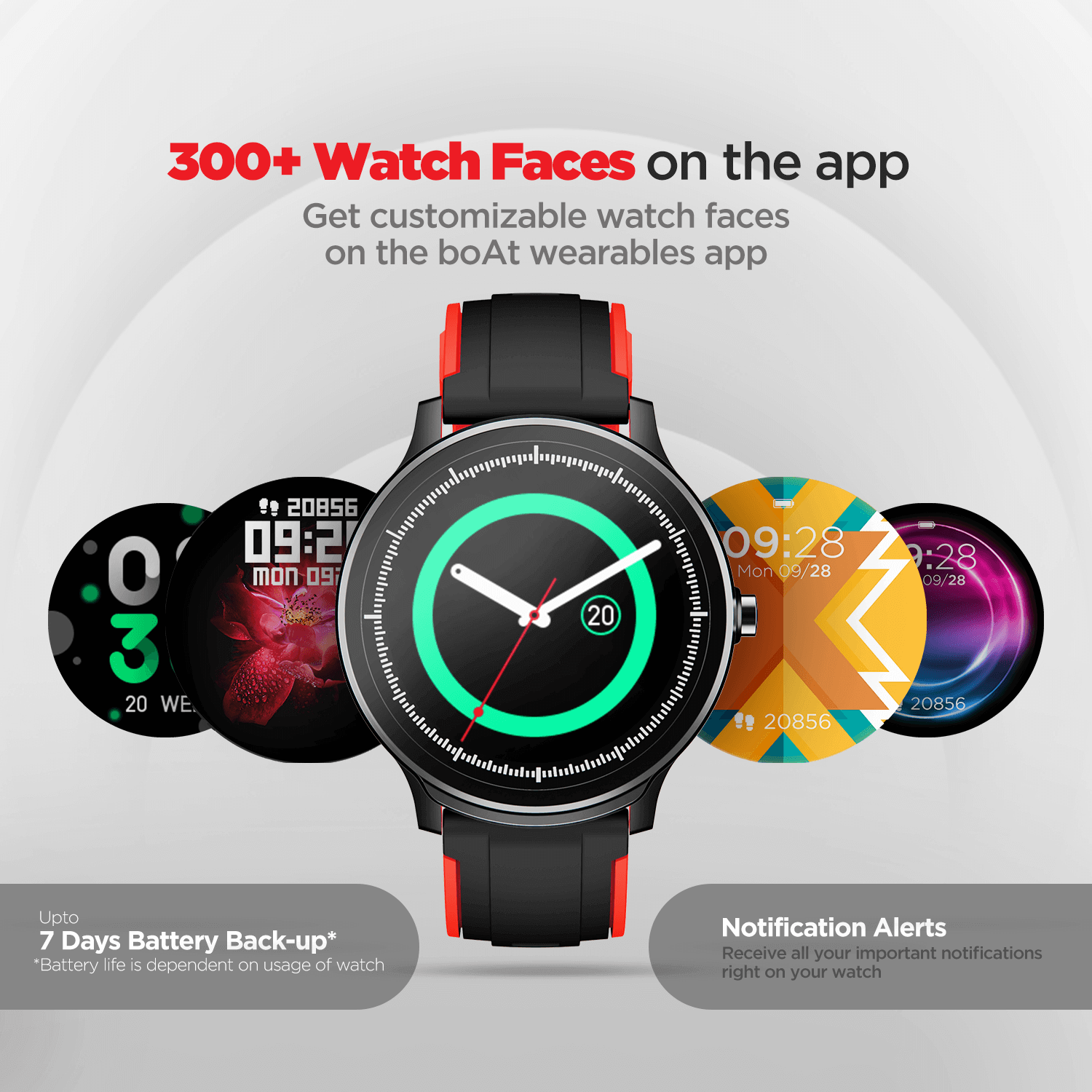 boAt Watch‌ Delta | Premium Smart Watch with 1.3" Full-Touch LCD Round Display, 3D hologram User Interface, 300+ Watch Faces