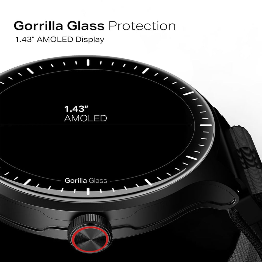 boAt Valour Watch 1 GPS | 1.43" AMOLED Smartwatch with In-Built GPS, 15-Day Battery Life & AI Workout Detection