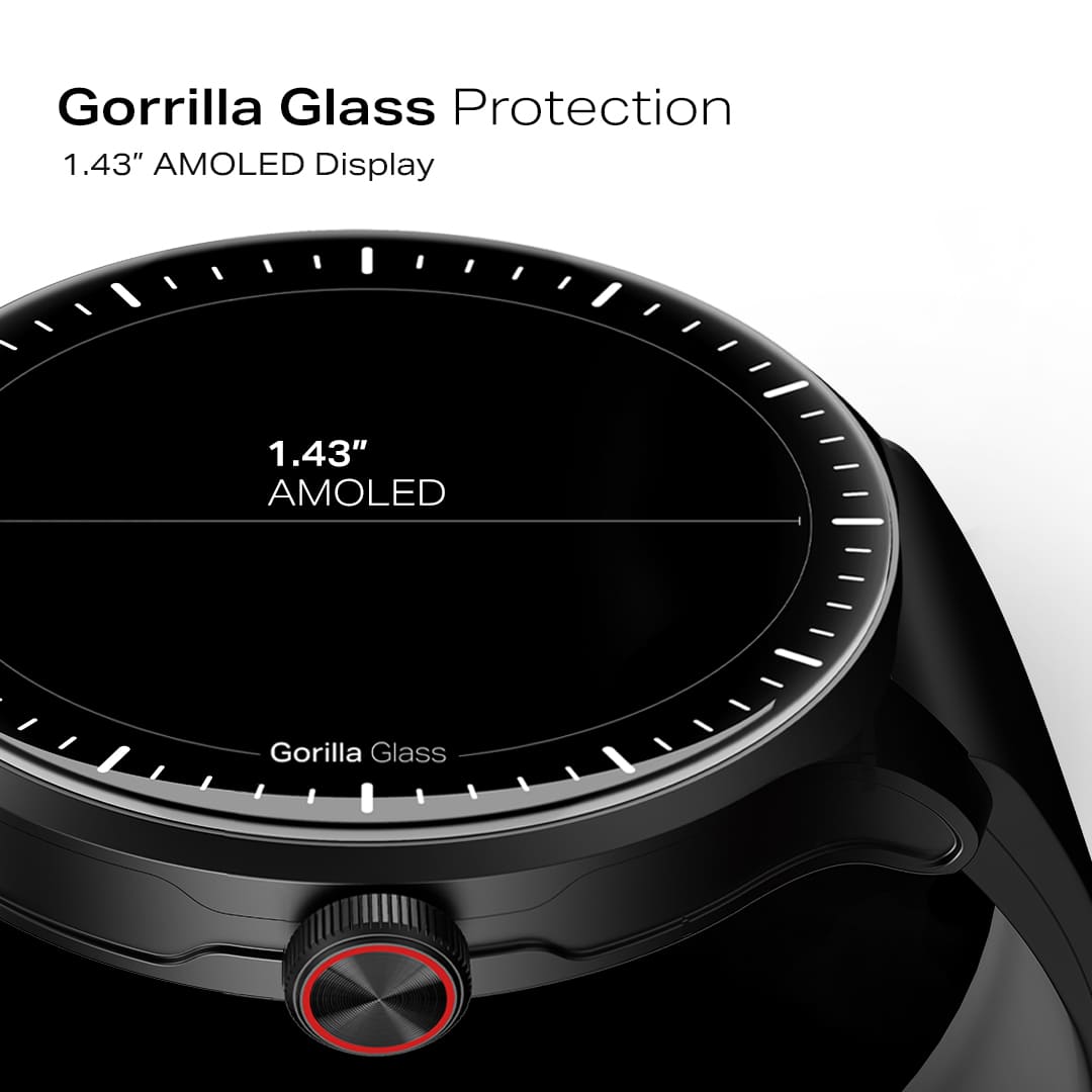 boAt Valour Watch 1 GPS | 1.43" AMOLED Smartwatch with In-Built GPS, 15-Day Battery Life & AI Workout Detection