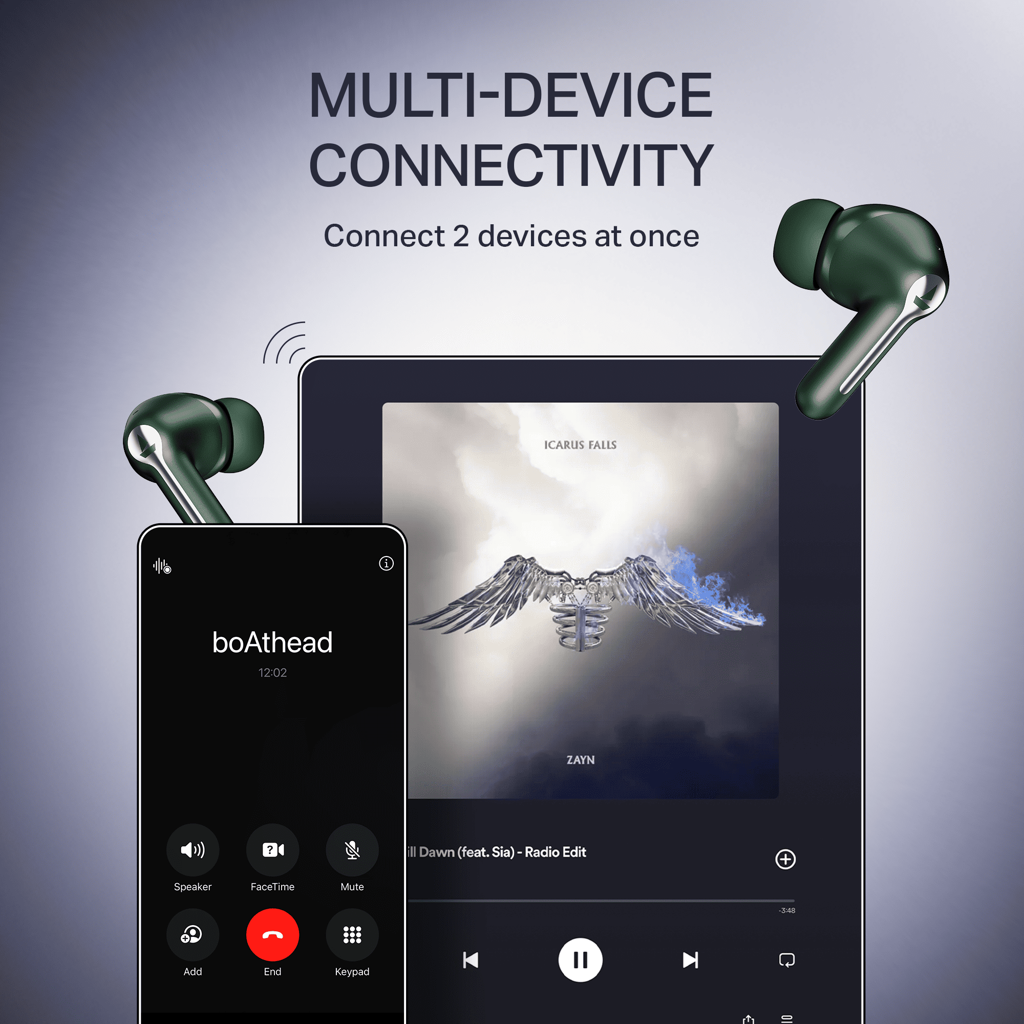 boAt Airdopes Prime 511 | Wireless Earbuds with 50 Hours Playback, AI-ENx™ Calling, Multipoint Connectivity & boAt Signature Sound