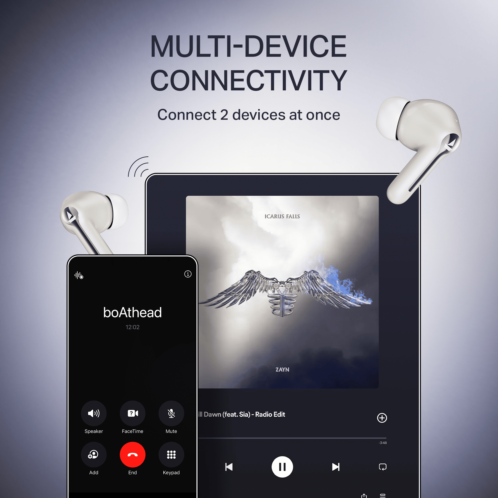 boAt Airdopes Prime 511 | Wireless Earbuds with 50 Hours Playback, AI-ENx™ Calling, Multipoint Connectivity & boAt Signature Sound