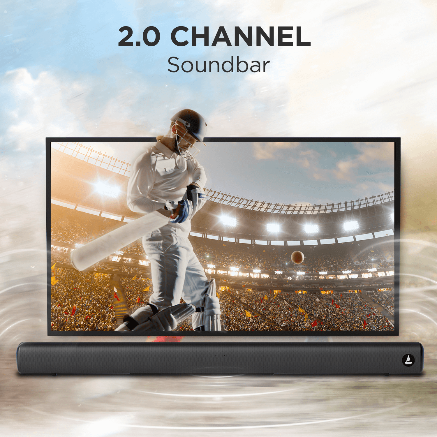 boAt Aavante Bar Tune | 60W RMS boAt Signature Sound, 2.0 channel, Multiple Entertainment EQ Modes, Customized Bass & Treble Settings, USB, AUX, HDMI