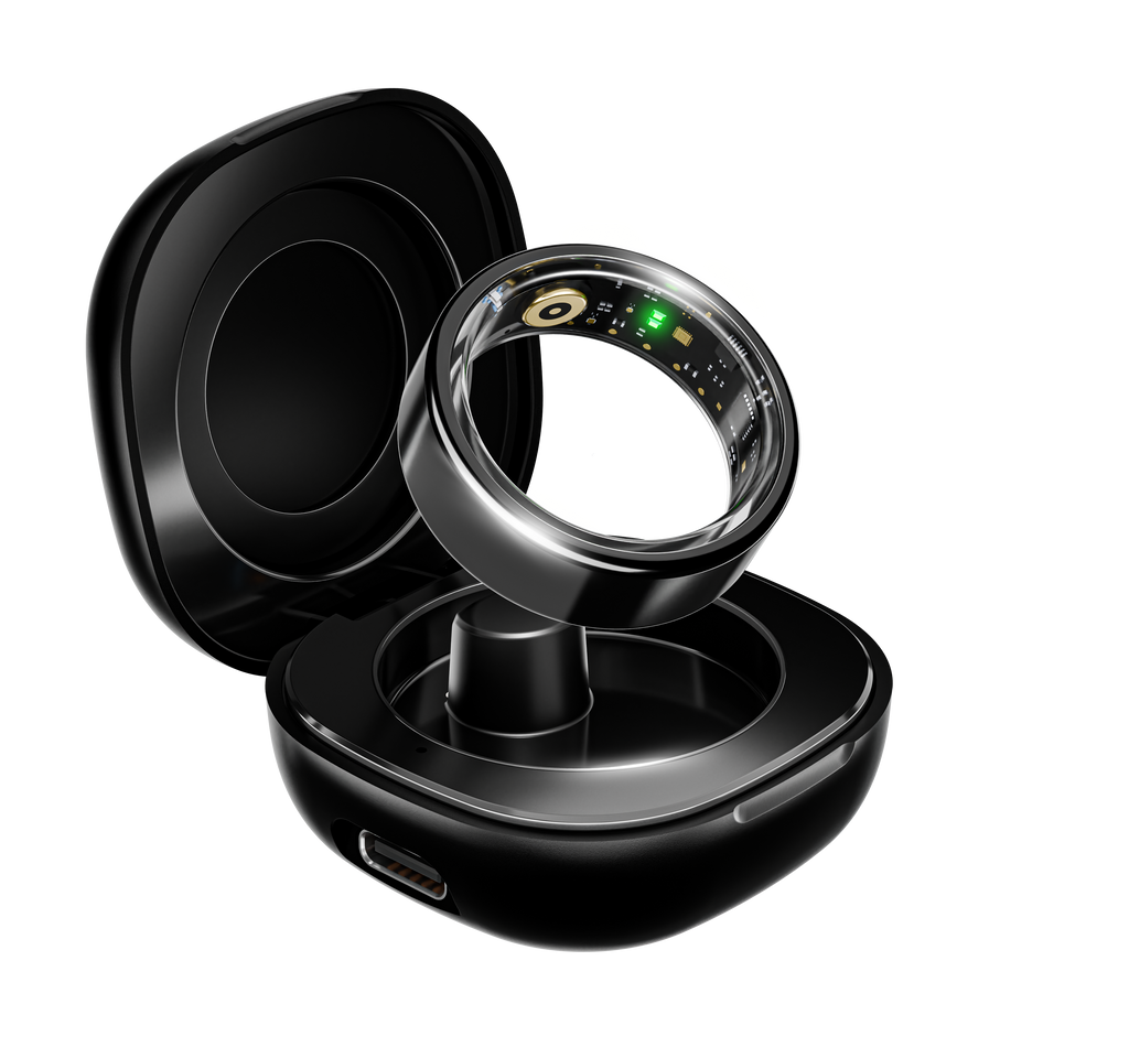 boAt  Smart Ring Active |Smart Ring with Stainless Steel Design, 90% Lighter, Health Monitoring, Magnetic Charging Case HME